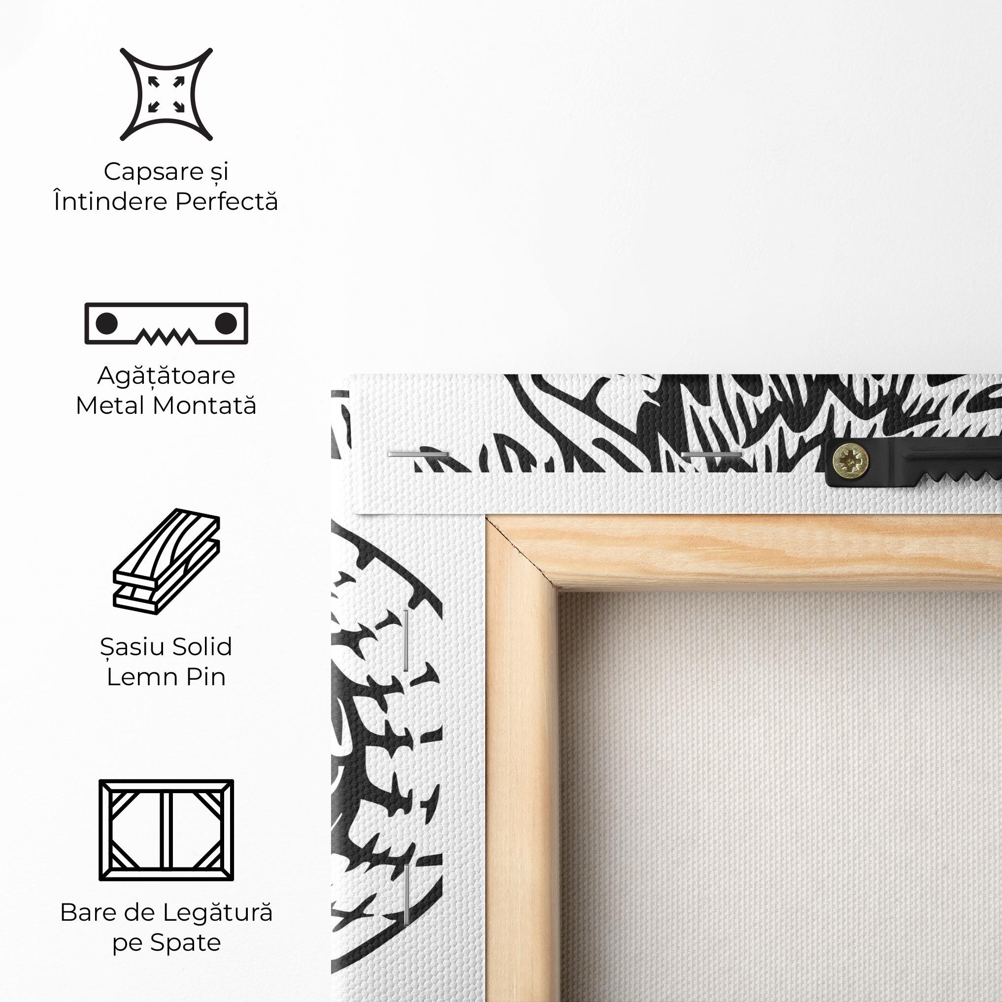 Tablou Canvas Dragon Black Line mockup 5