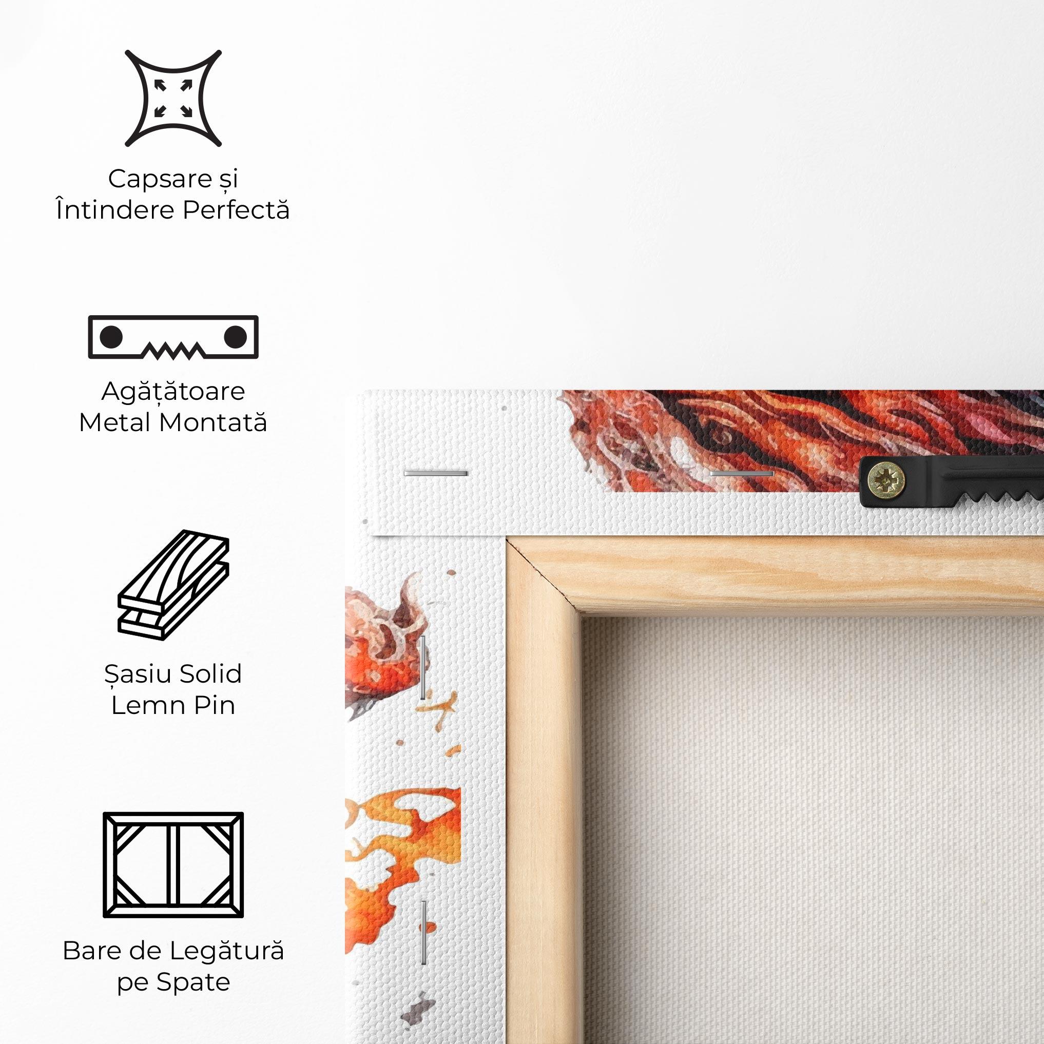 Tablou Canvas Fire Dragon mockup 5