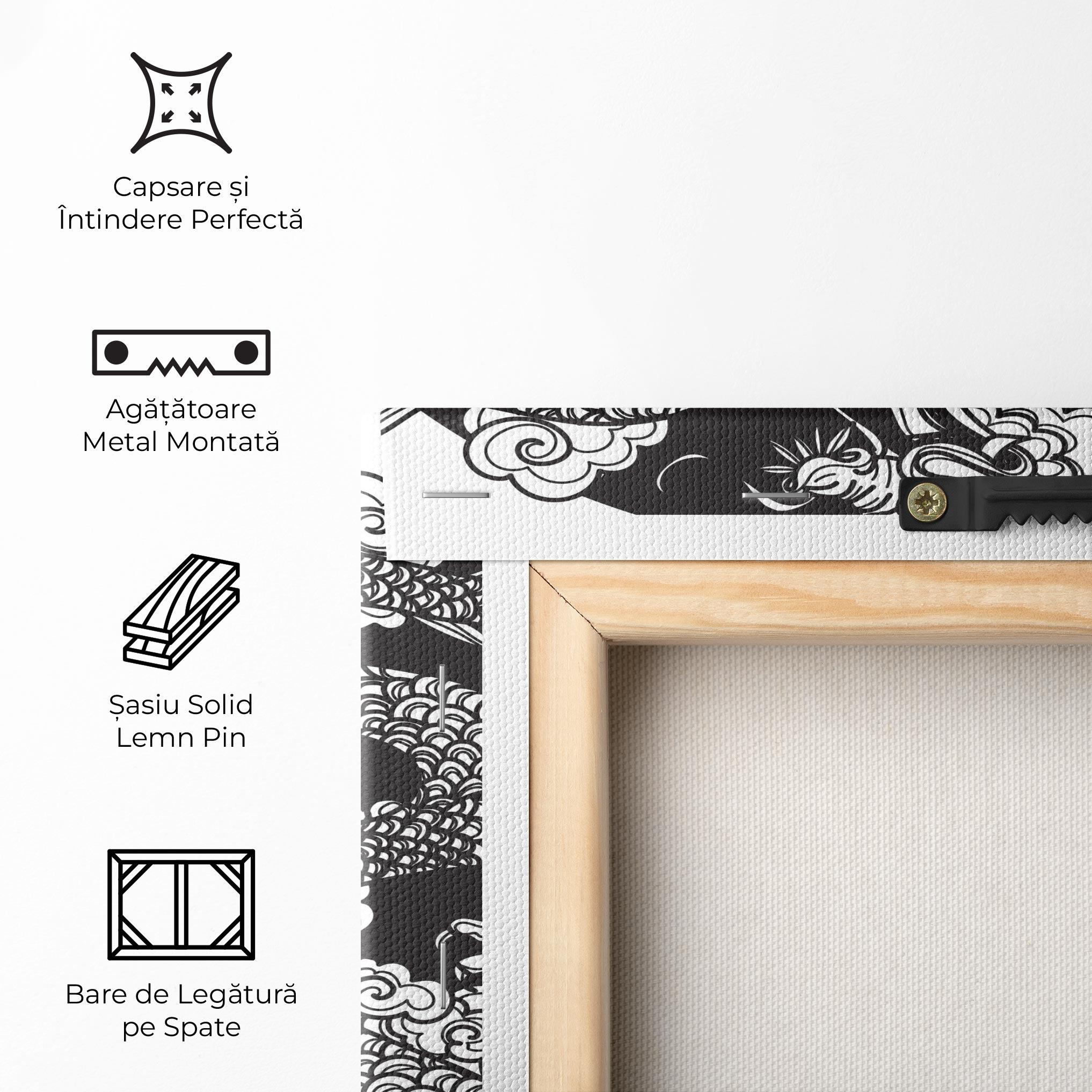 Tablou Canvas Grey Moon Dragon mockup 5