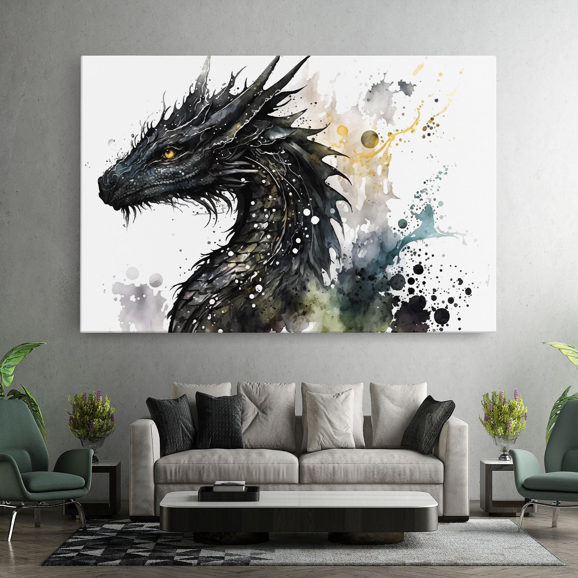 Tablou Canvas Black Dragon Art mockup 7