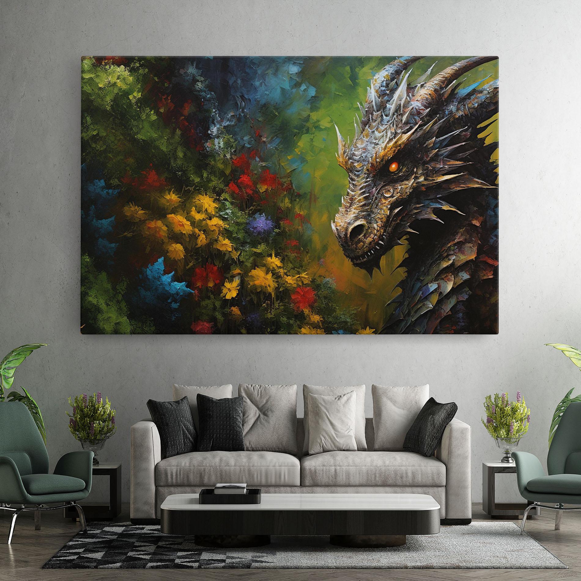 Tablou Canvas Dragon In Nature mockup 7