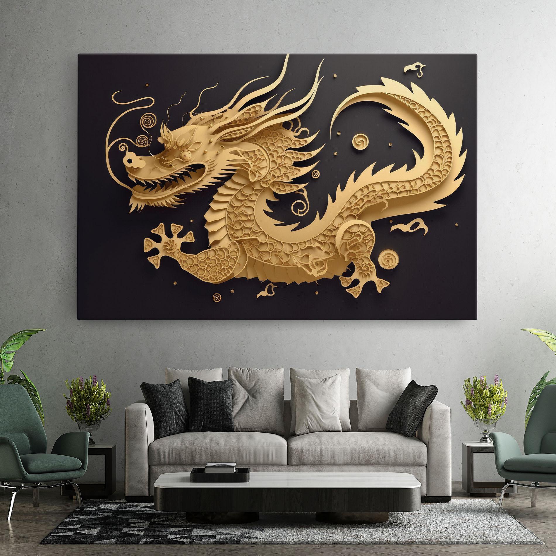 Tablou Canvas Dragon Zodiac Sign mockup 7
