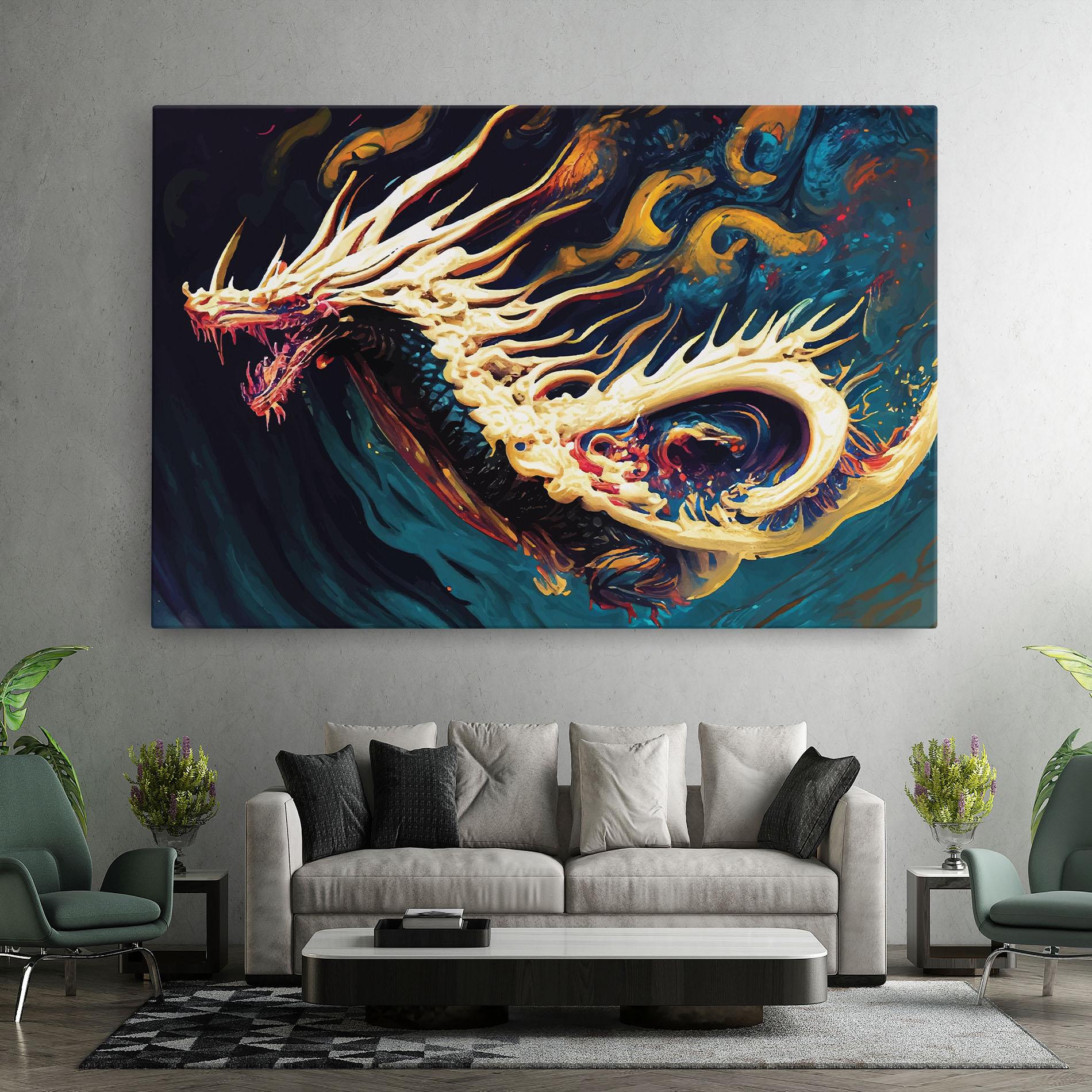 Tablou Canvas Flying Acrylic Dragon mockup 7