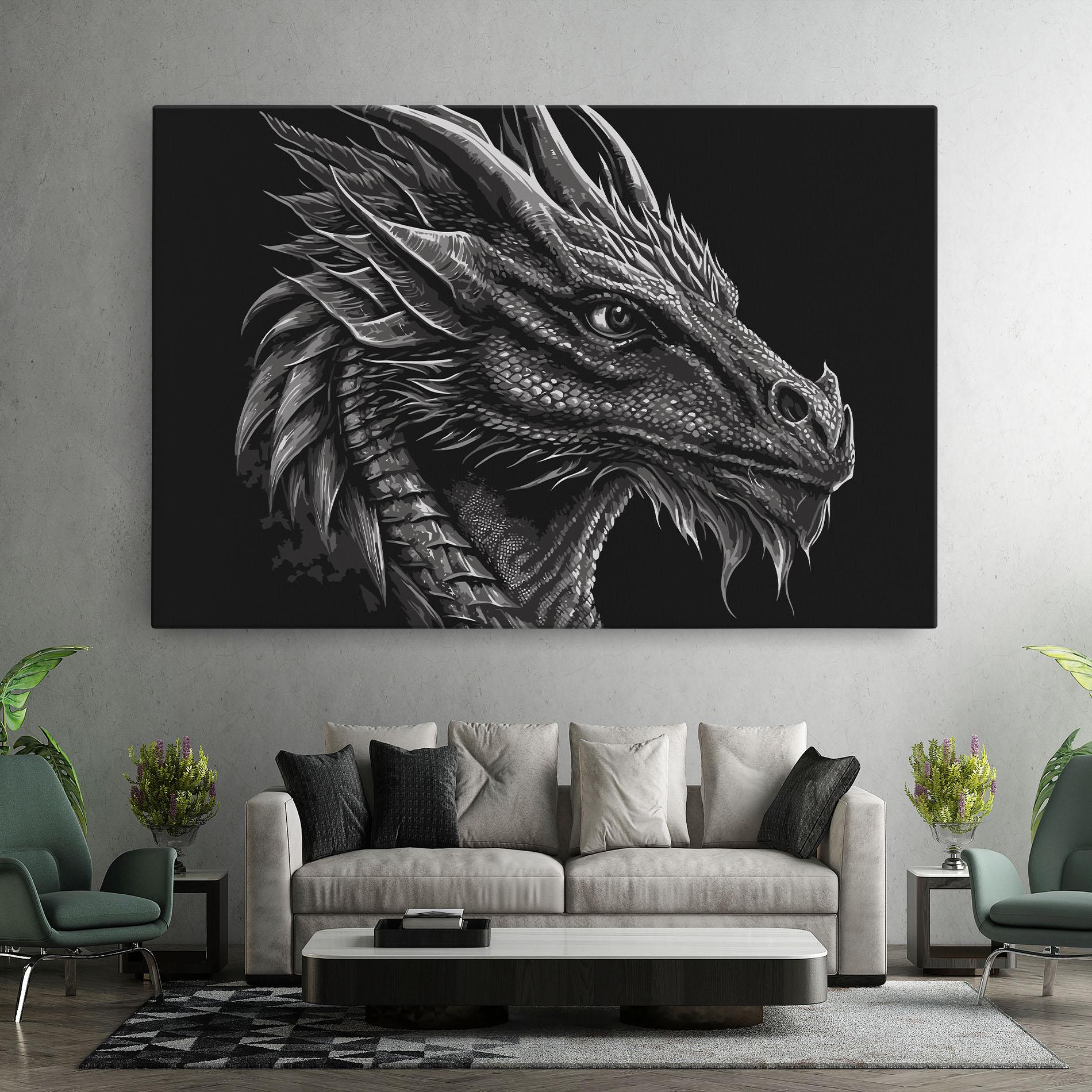 Tablou Canvas Grey Dragon mockup 7