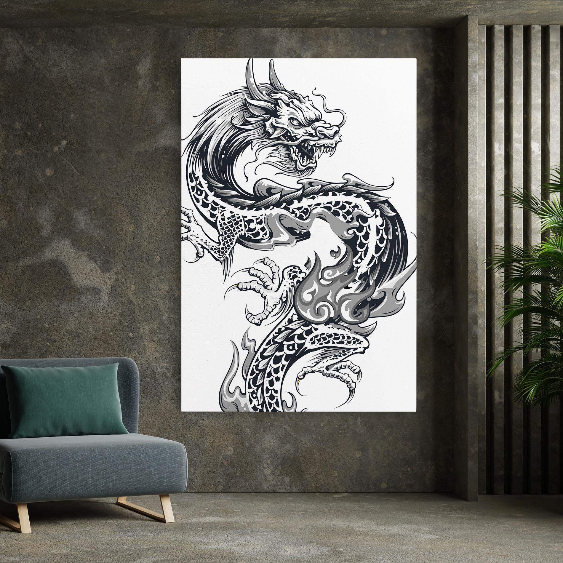 Tablou Canvas Dragon Line mockup 7