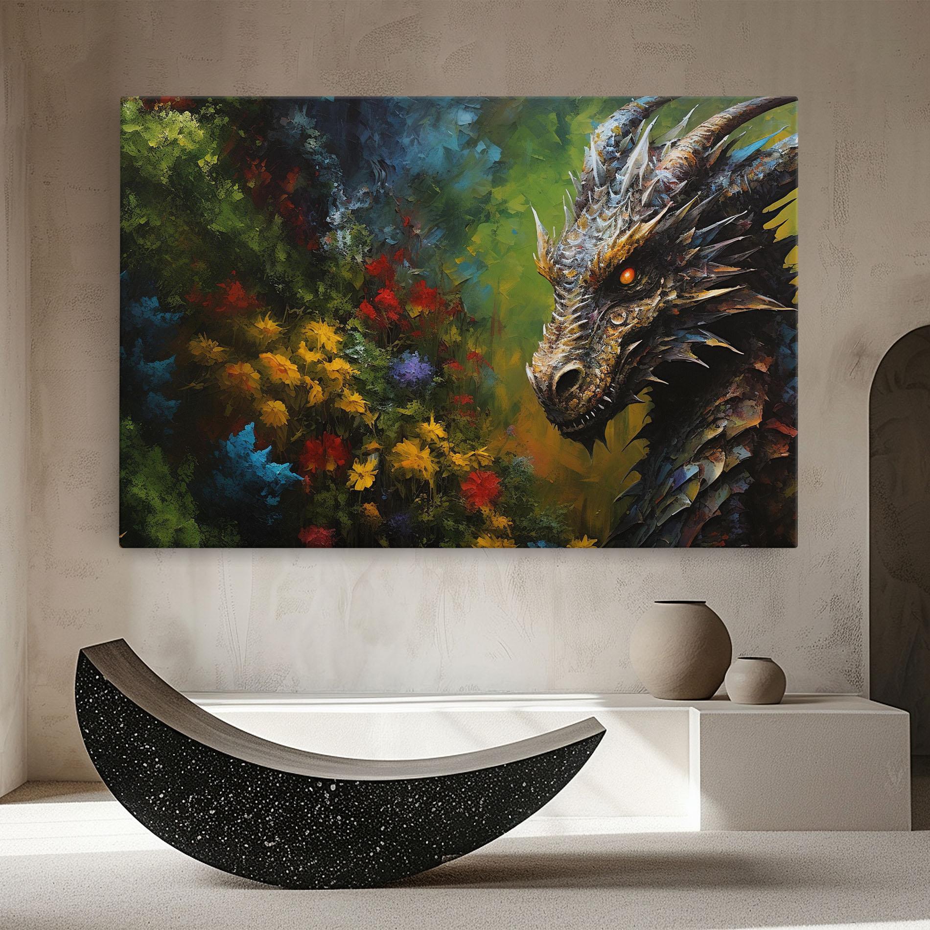 Tablou Canvas Dragon In Nature mockup 8