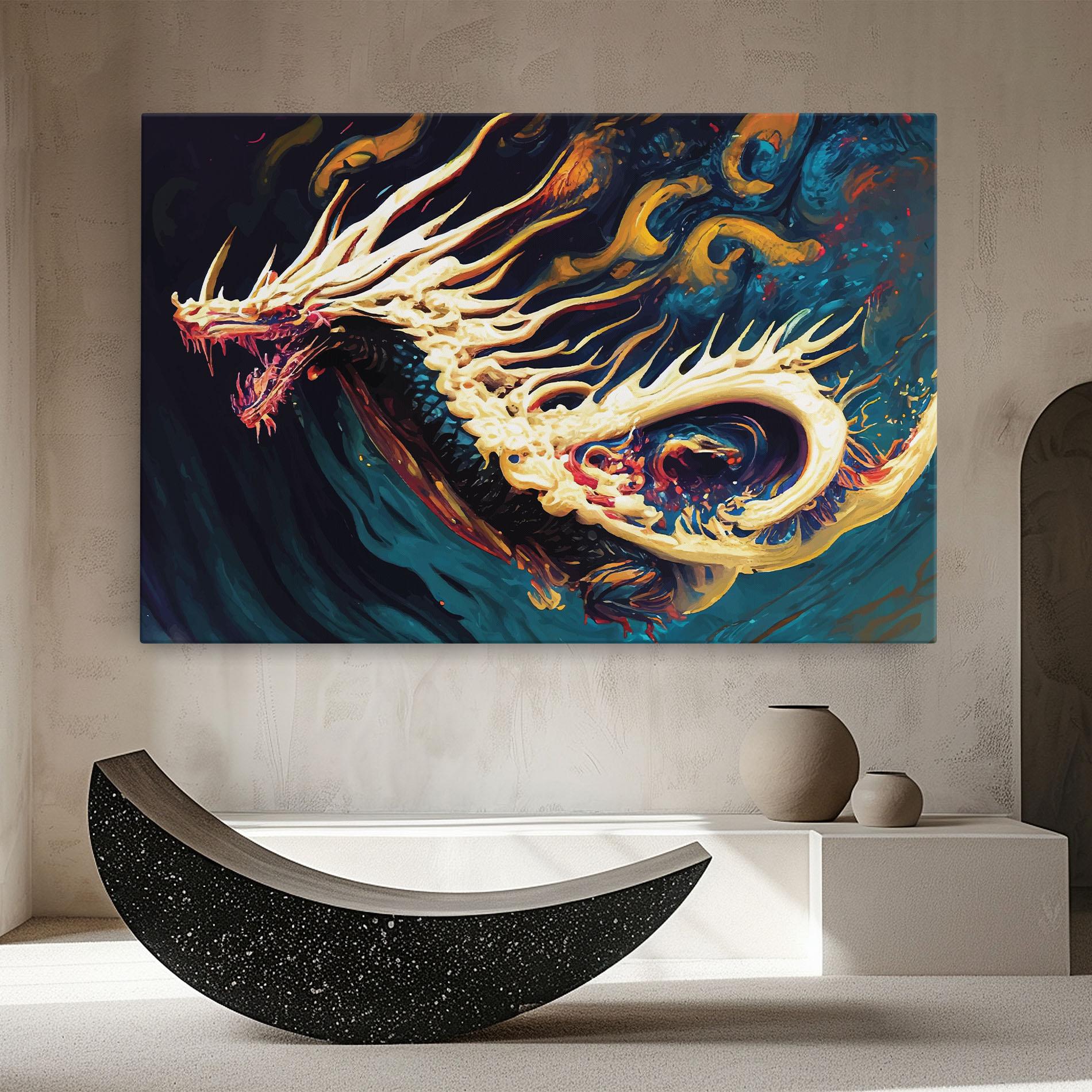 Tablou Canvas Flying Acrylic Dragon mockup 8