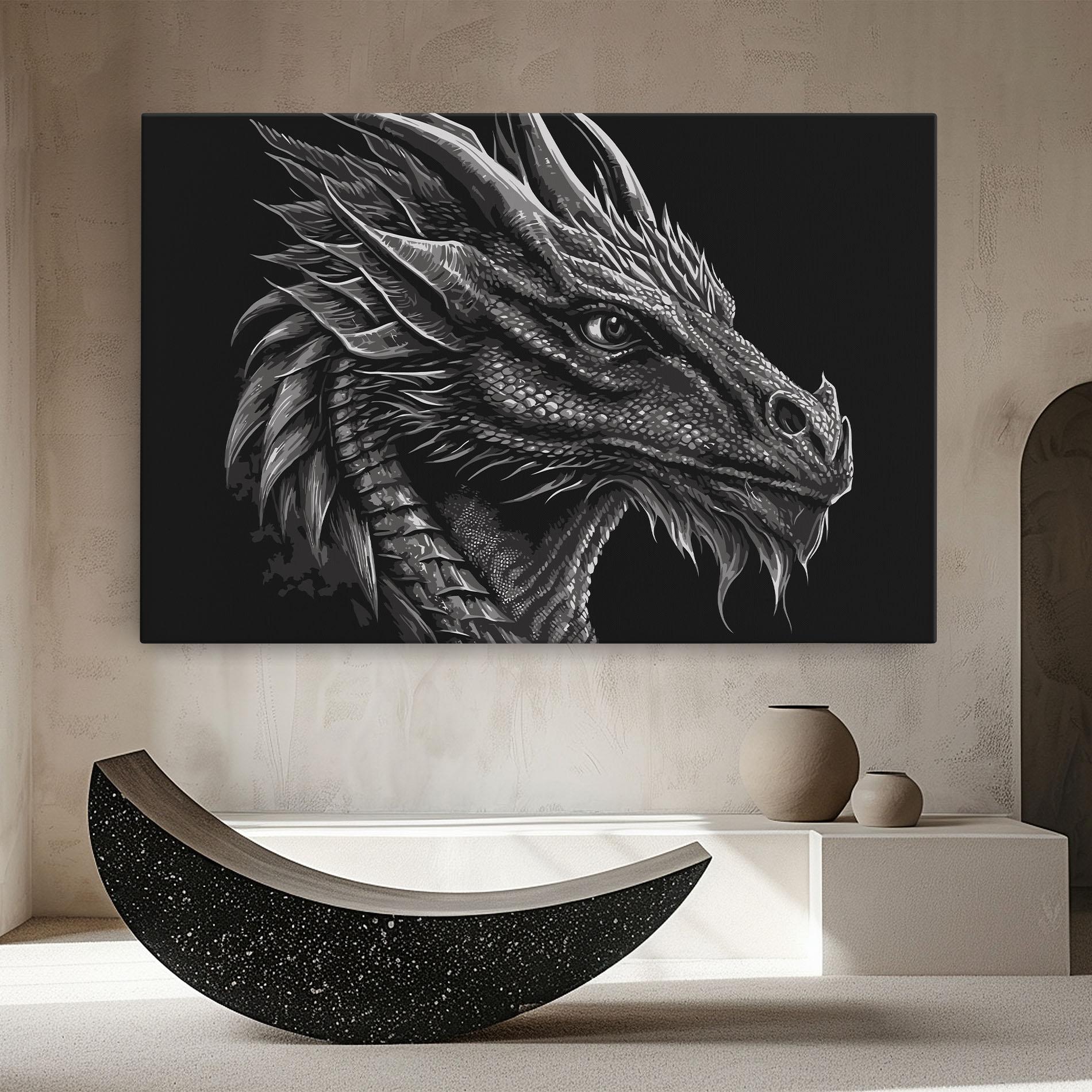 Tablou Canvas Grey Dragon mockup 8