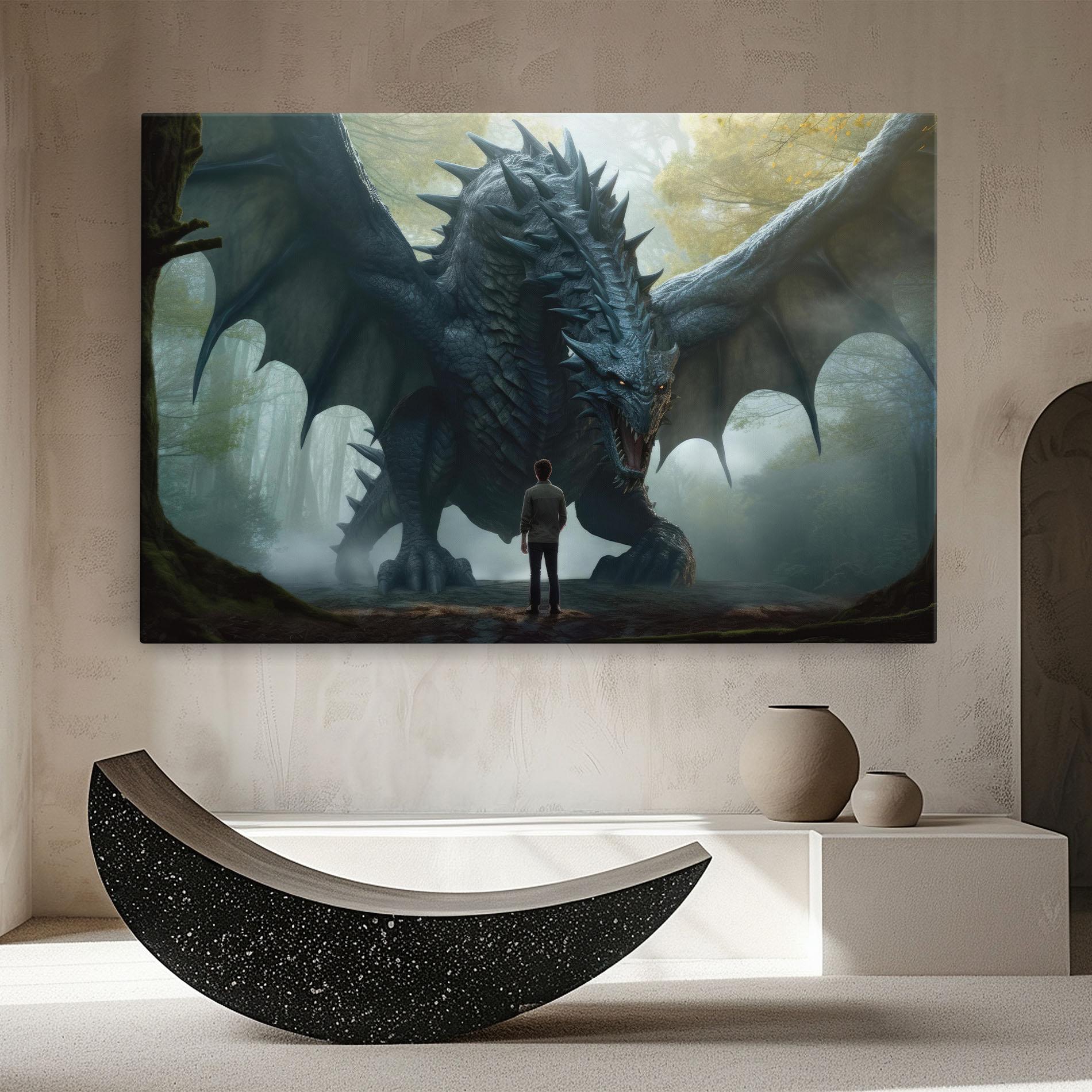 Tablou Canvas Huge Dragon Fantasy mockup 8