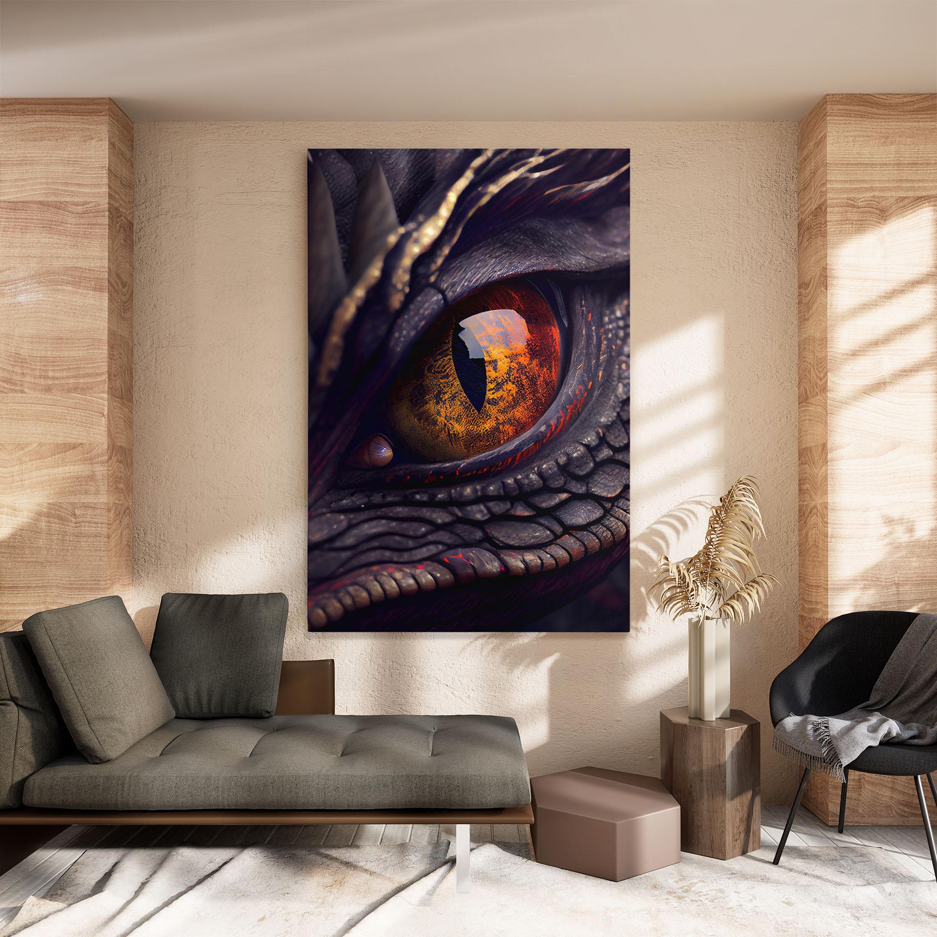 Tablou Canvas Close Up Red Eye Dragon mockup 8