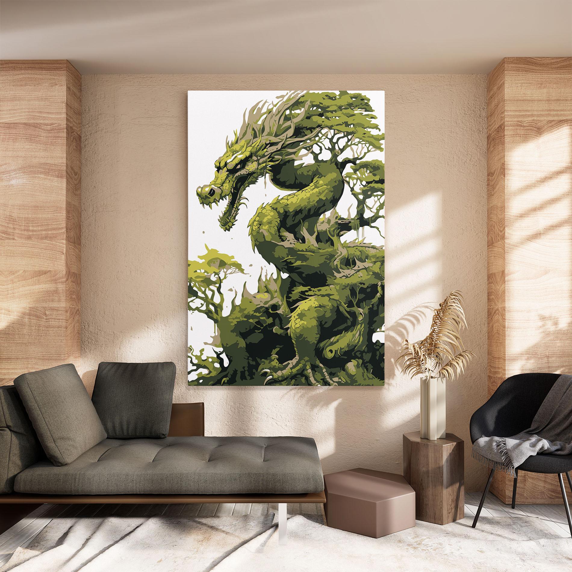 Tablou Canvas Green Nature Dragon mockup 8