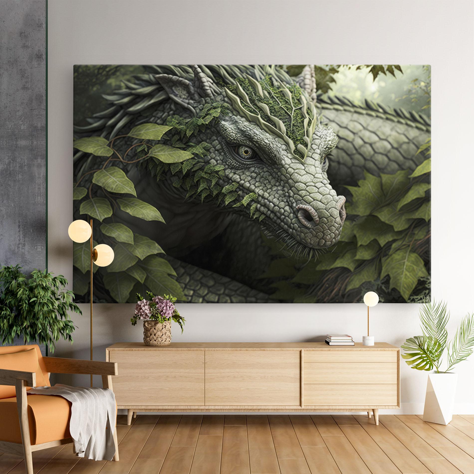 Tablou Canvas Ancient Forest Dragon mockup 9