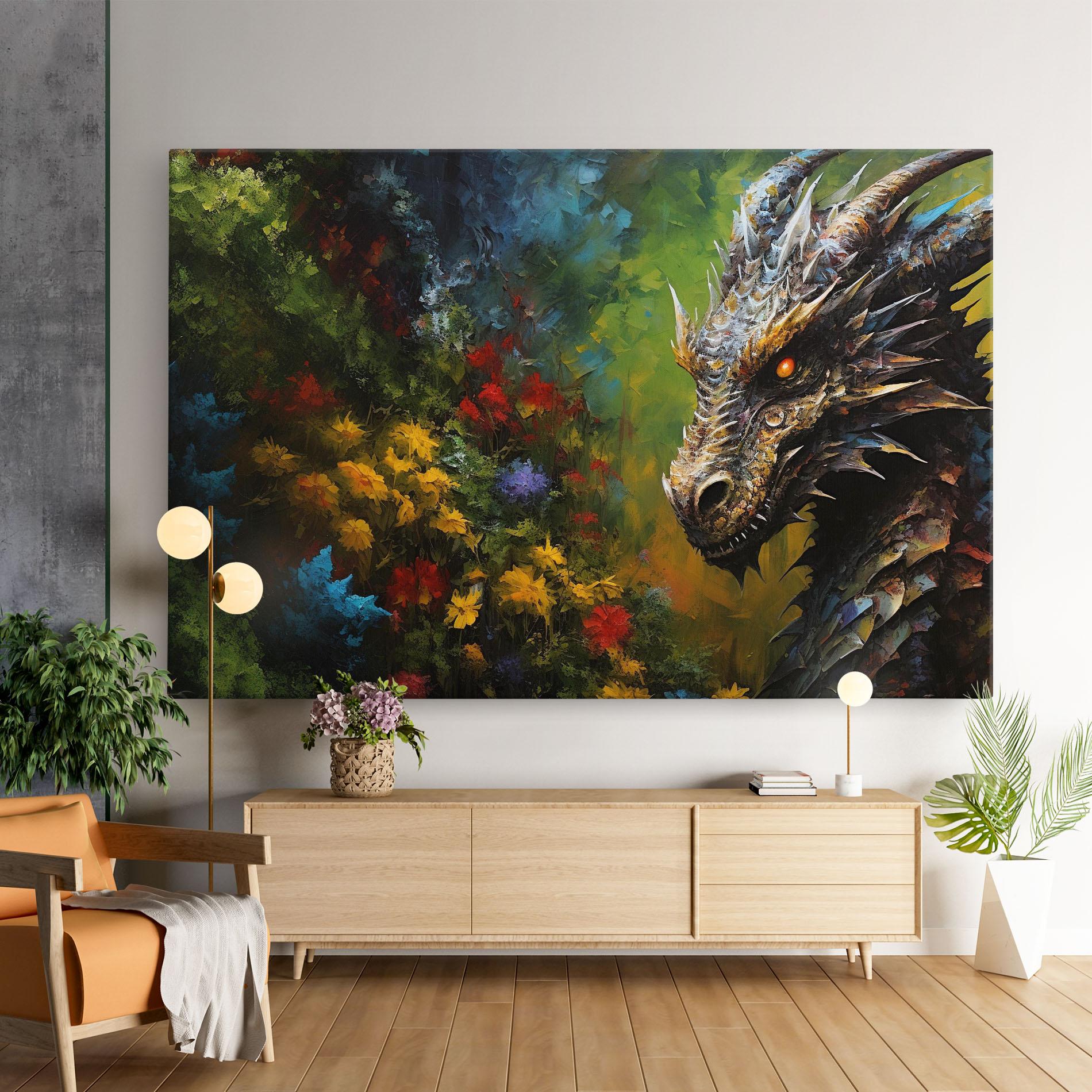 Tablou Canvas Dragon In Nature mockup 9