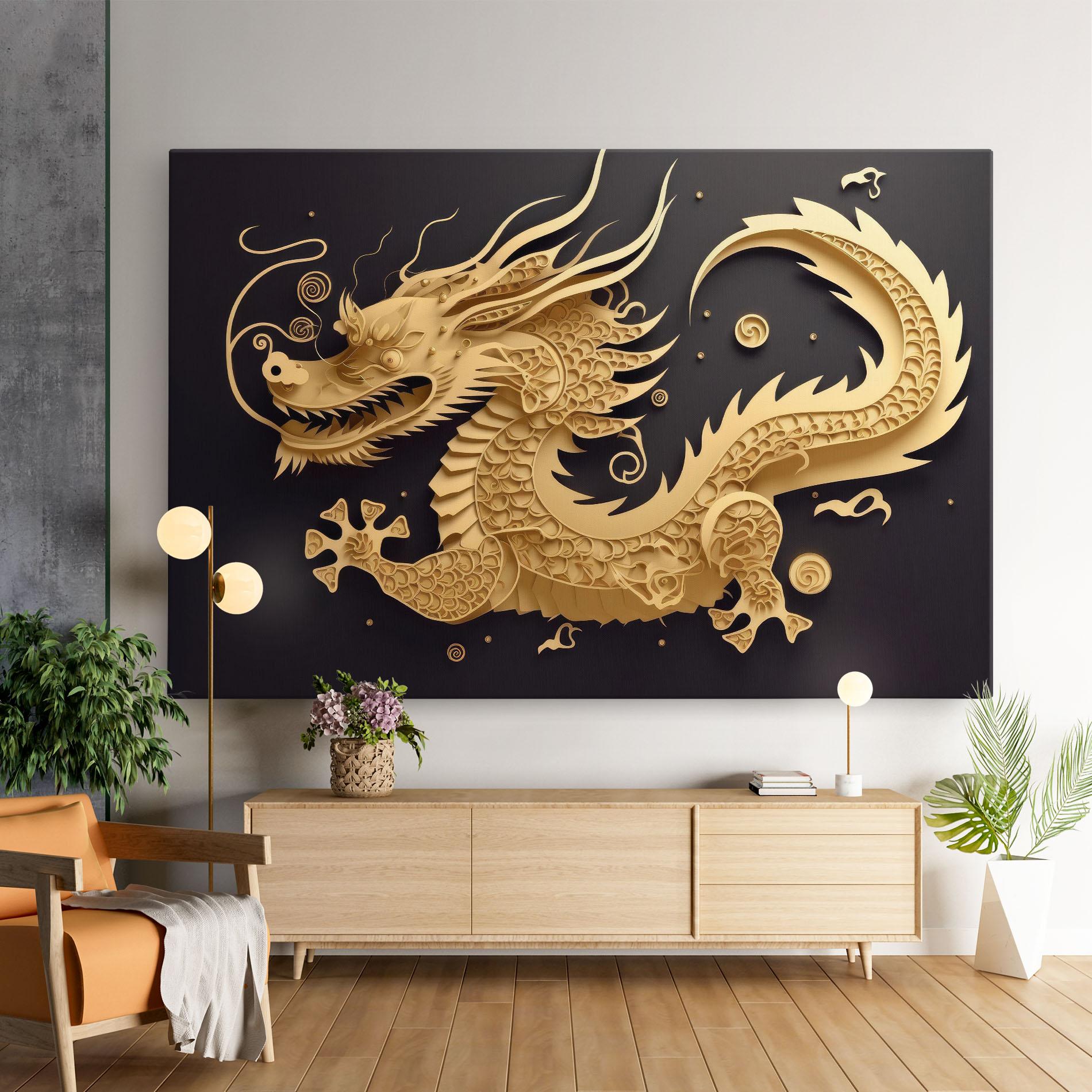 Tablou Canvas Dragon Zodiac Sign mockup 9