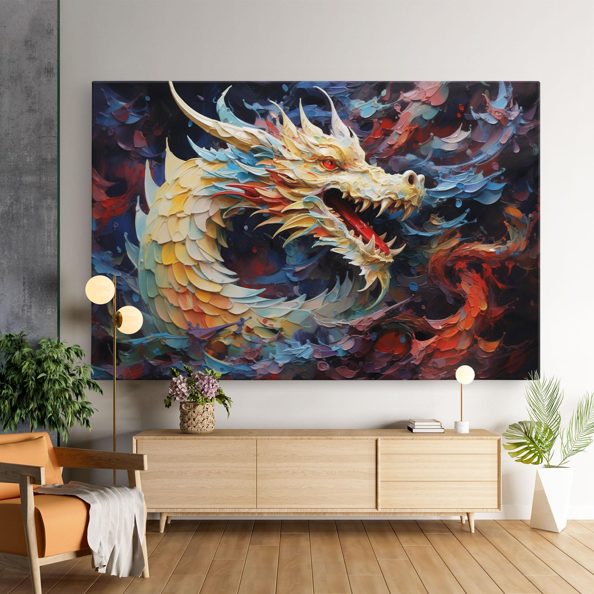 Tablou Canvas Fantasy Dragon Art mockup 9