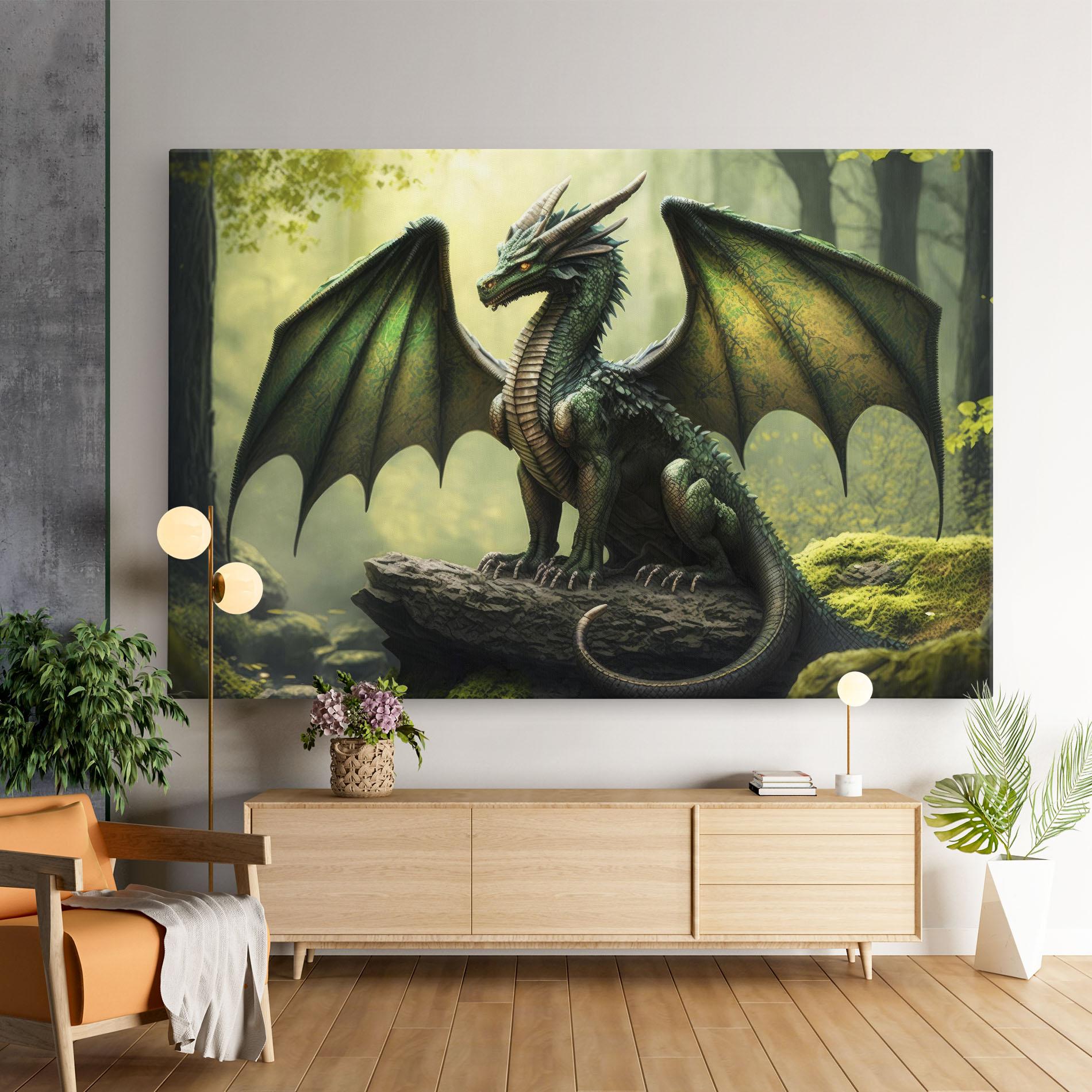 Tablou Canvas Green Dragon mockup 9