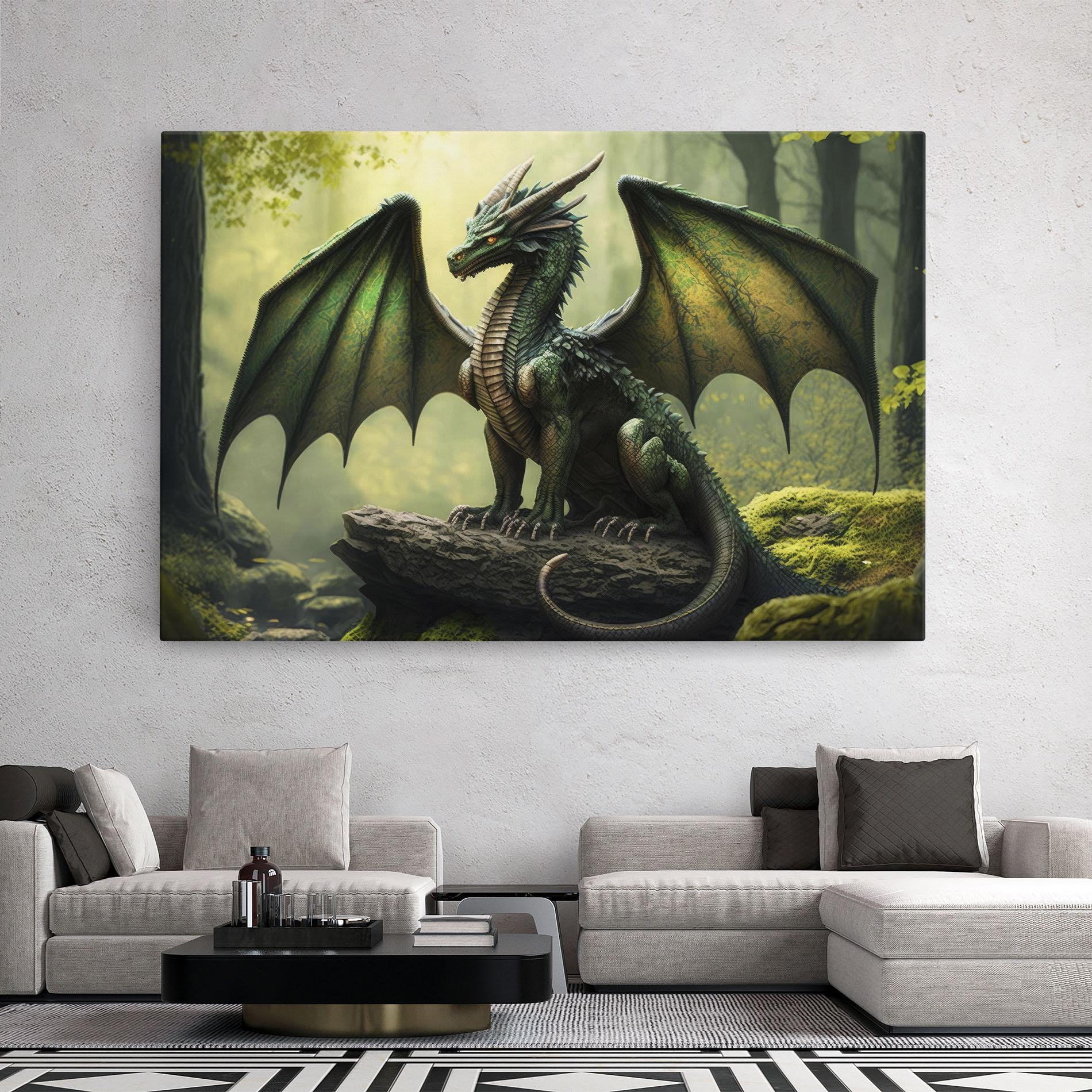 Tablou Canvas Green Dragon mockup 2