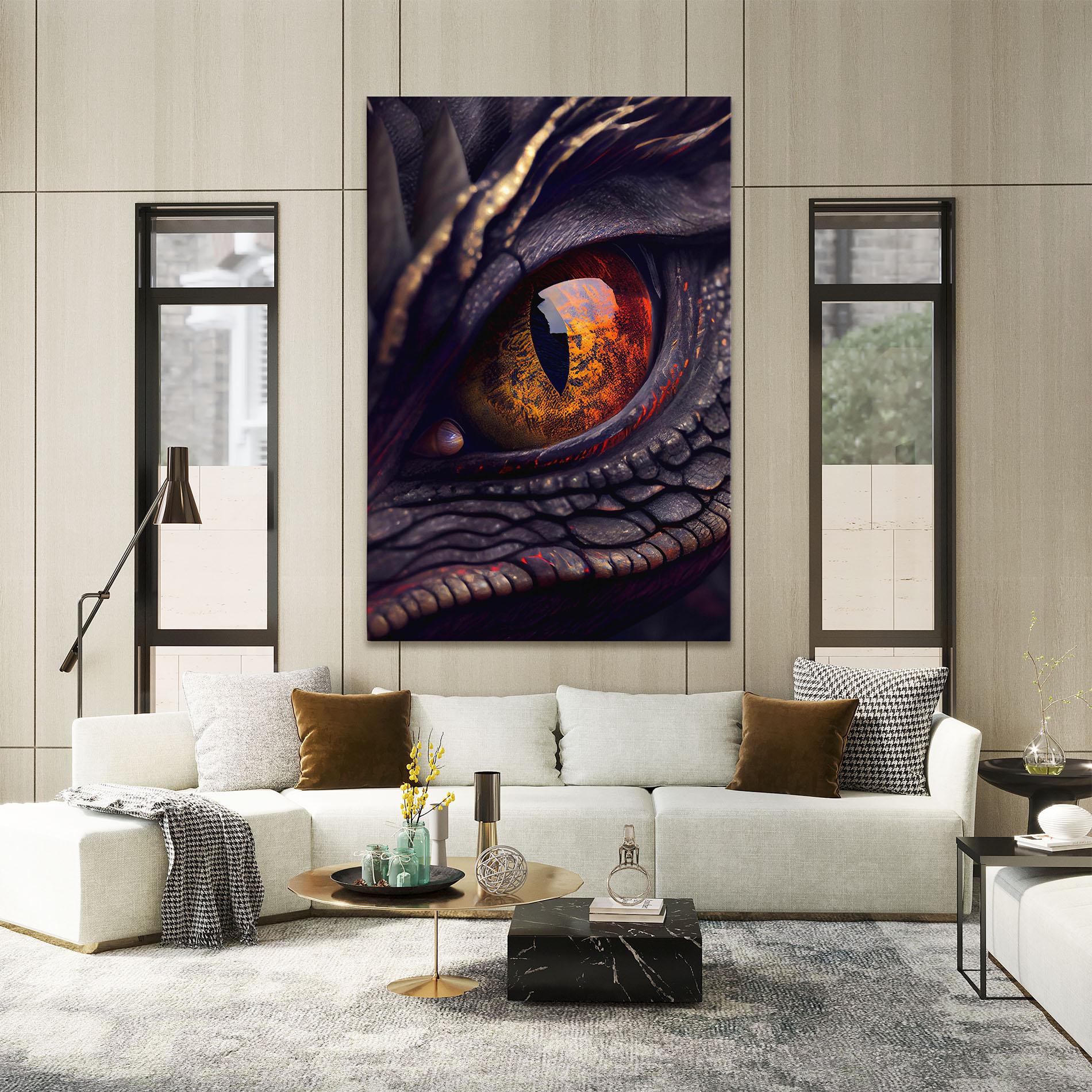 Tablou Canvas Close Up Red Eye Dragon mockup 2