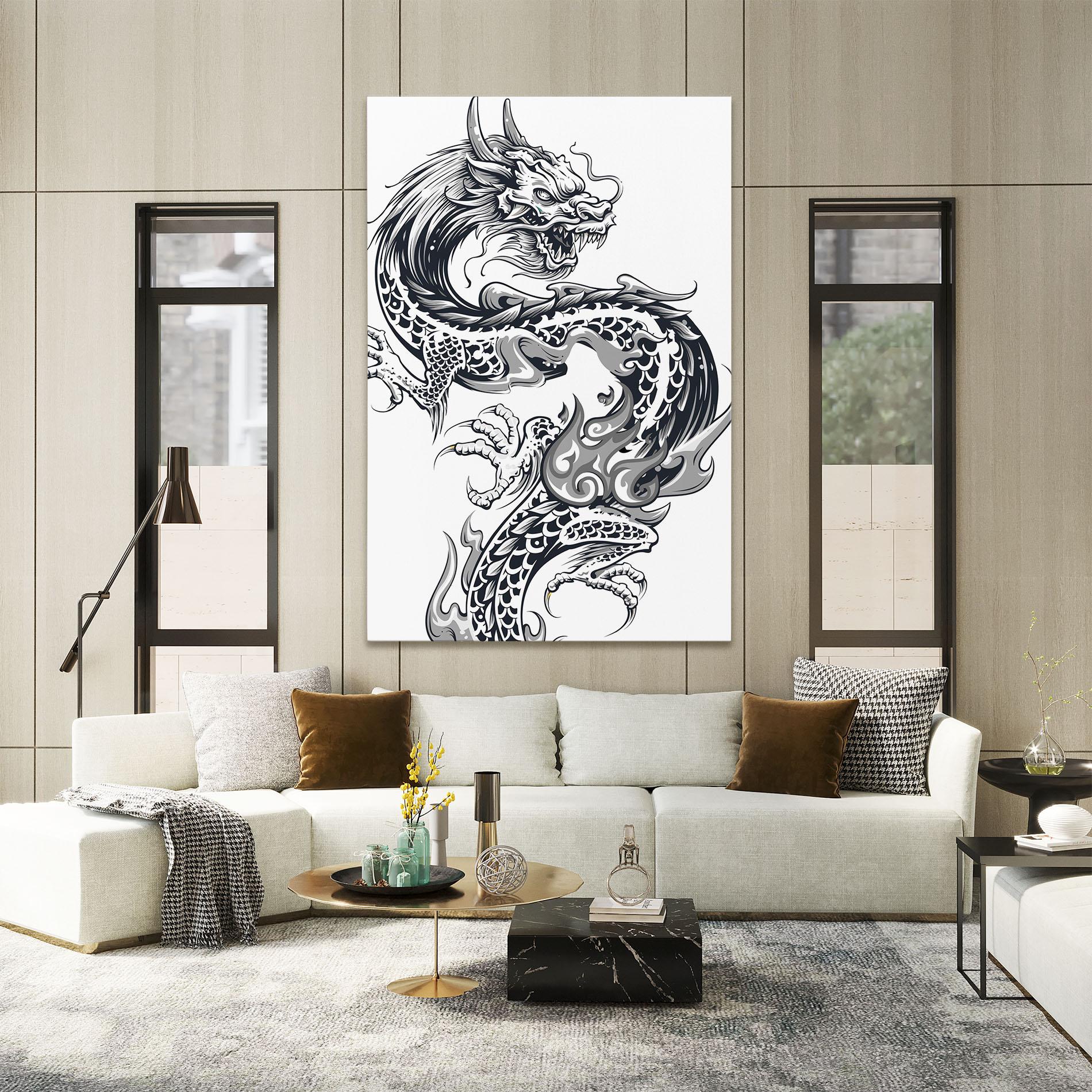 Tablou Canvas Dragon Line mockup 2