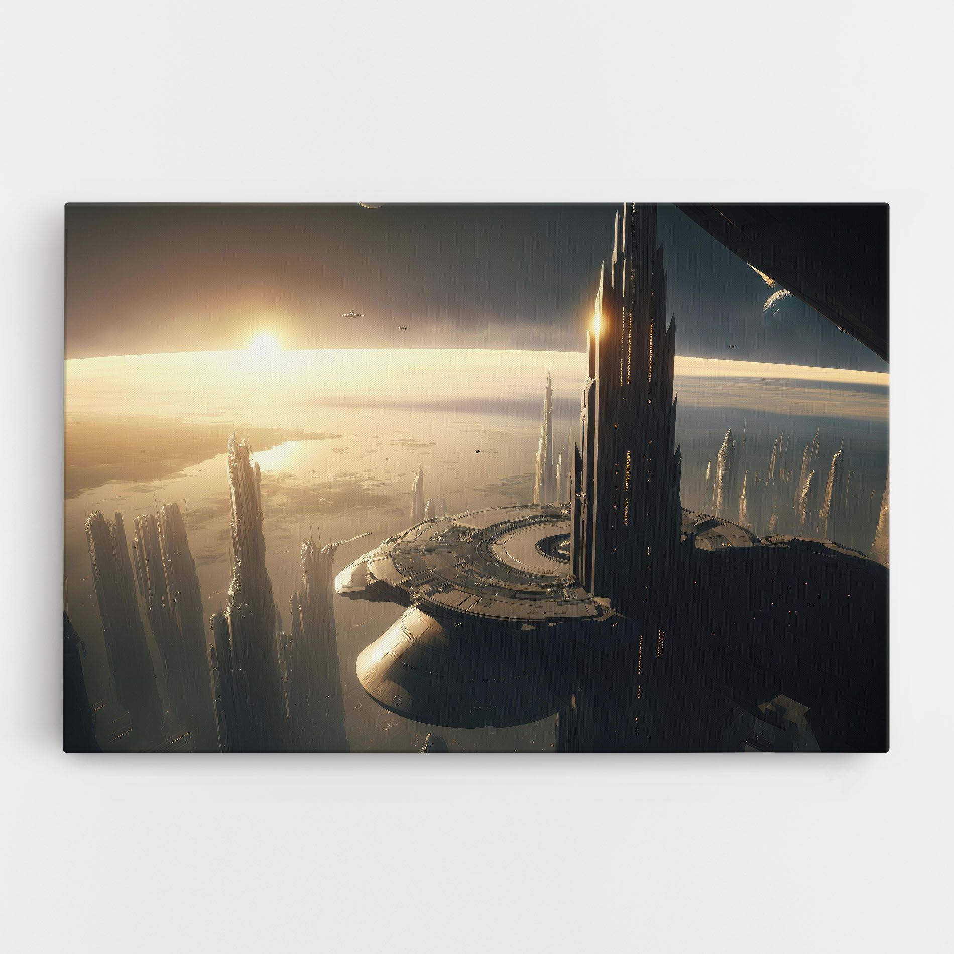 Fantasy Futuristic Cityscape mockup 0