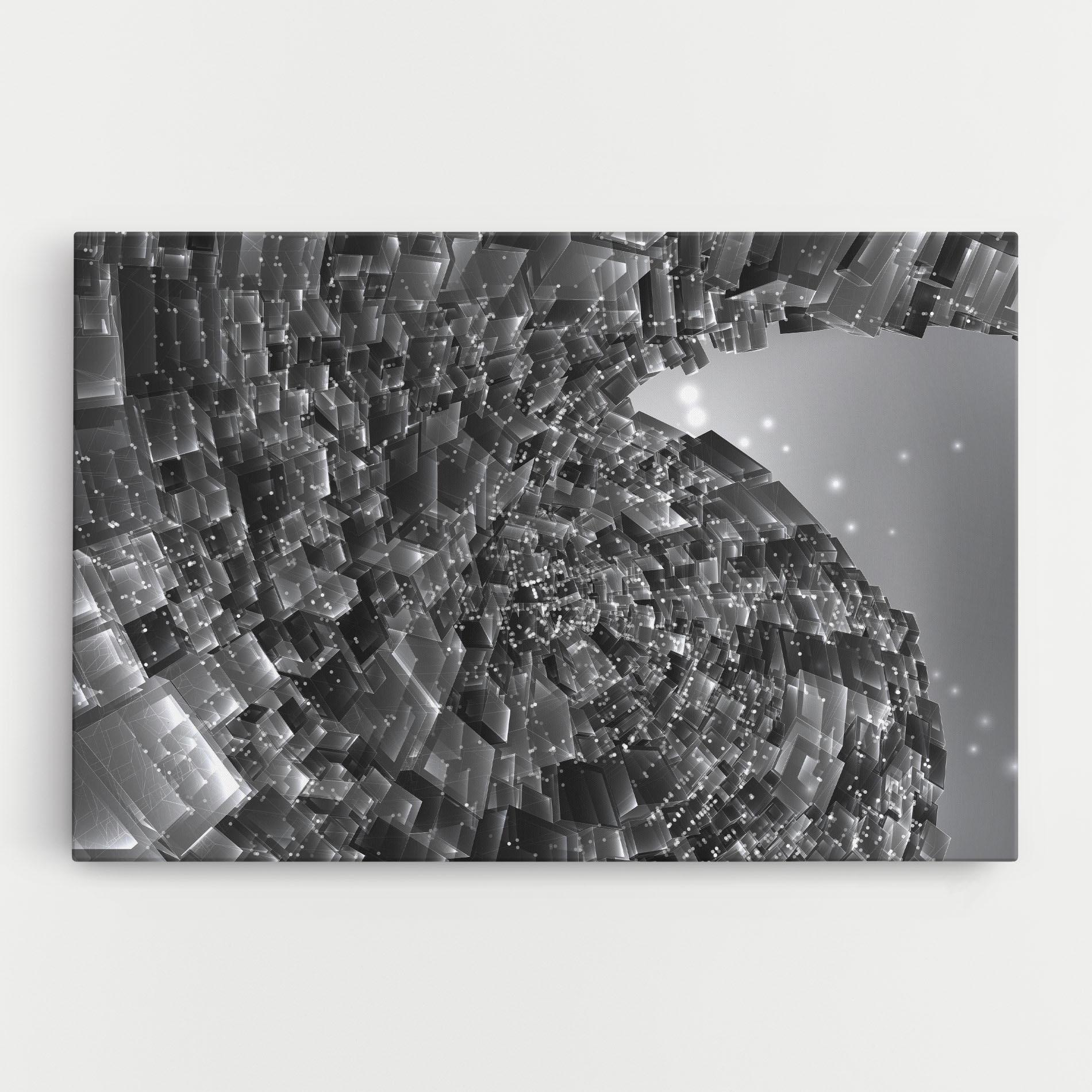 Tablou Canvas Grey Shape View mockup 0