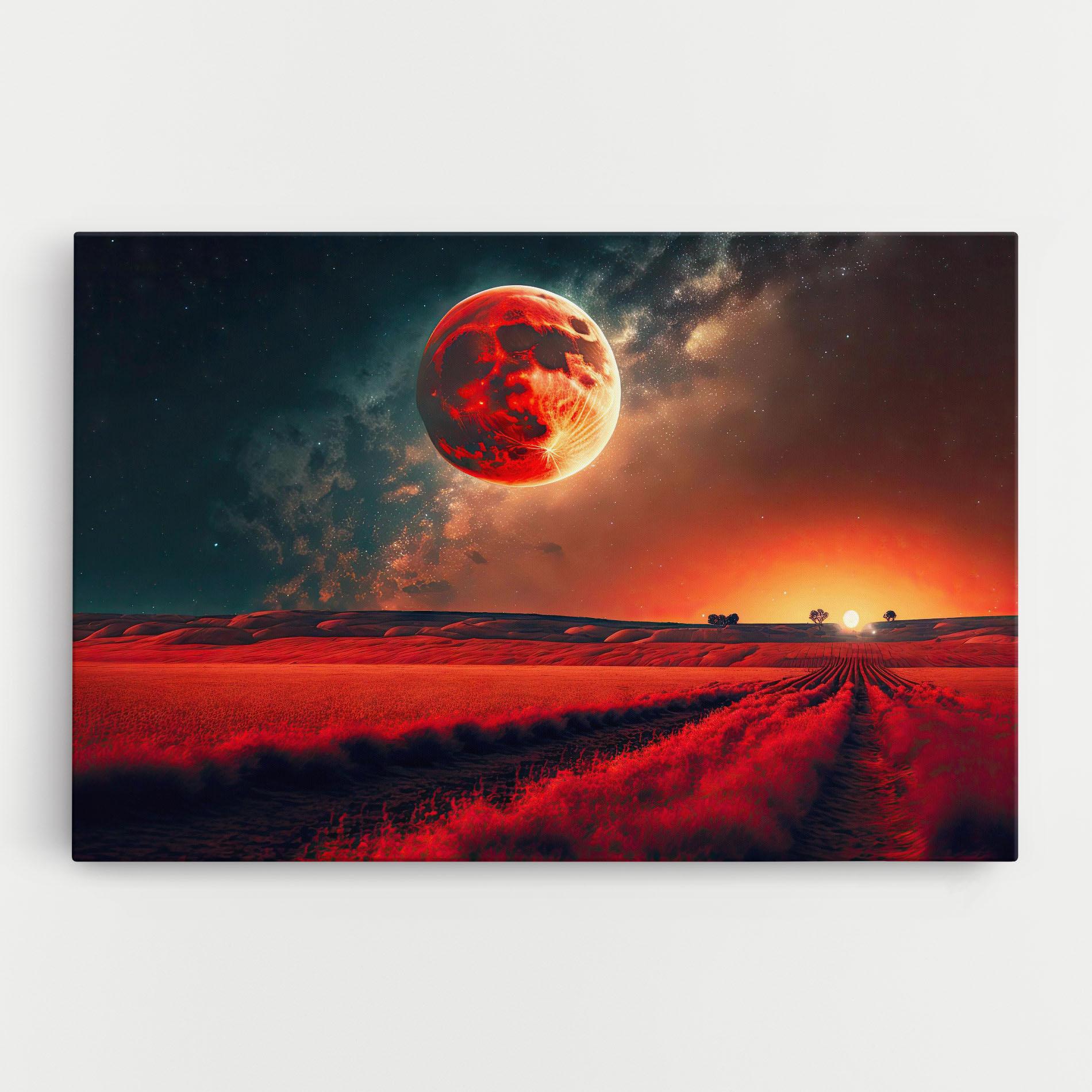Tablou Canvas Huge Red Moon mockup 0