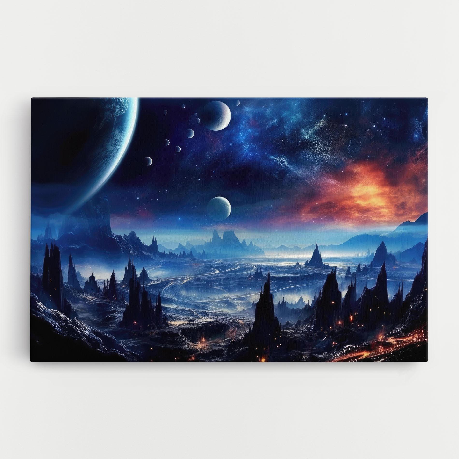 Tablou Canvas Planets And Stars mockup 0