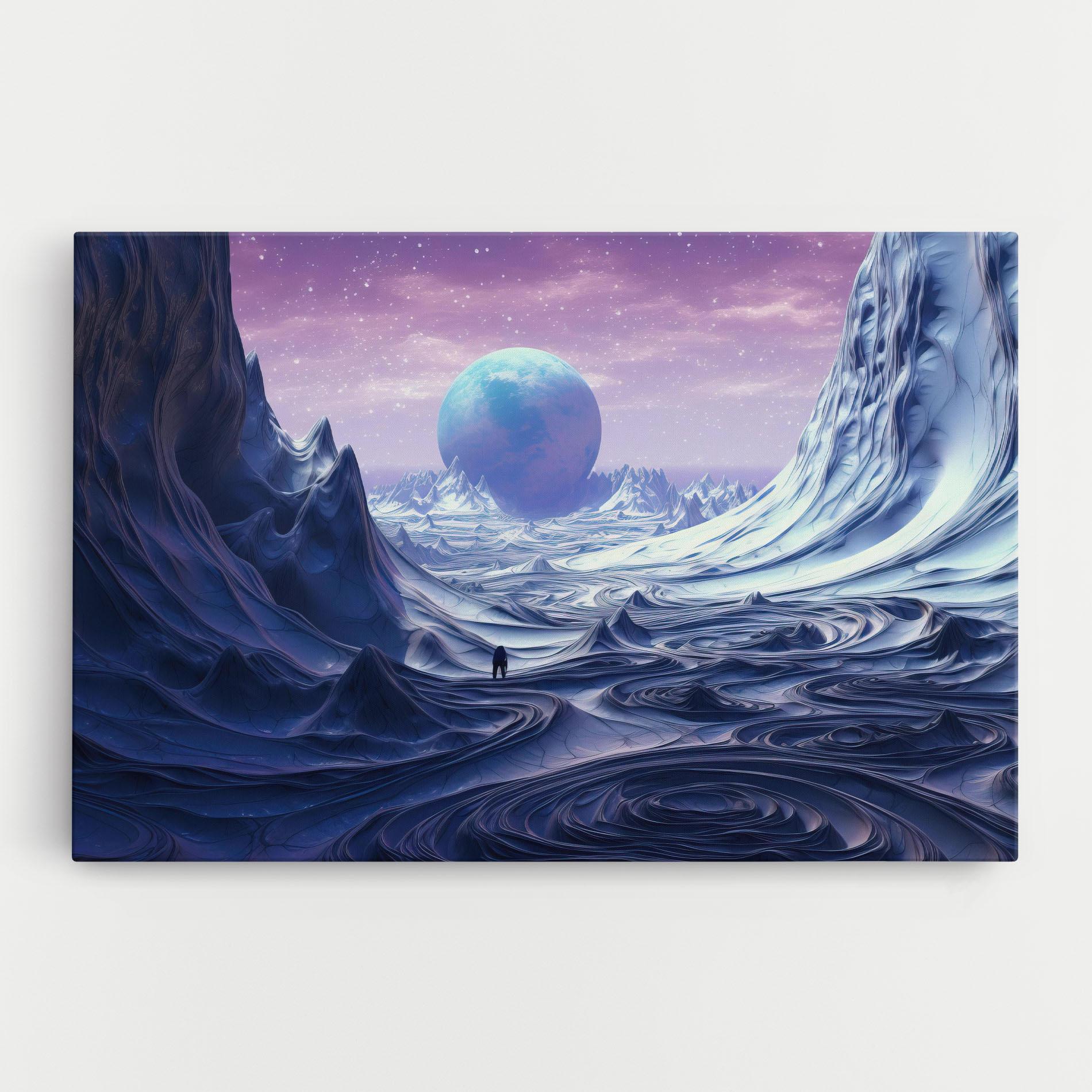 Tablou Canvas Snowy Landscape Art mockup 0