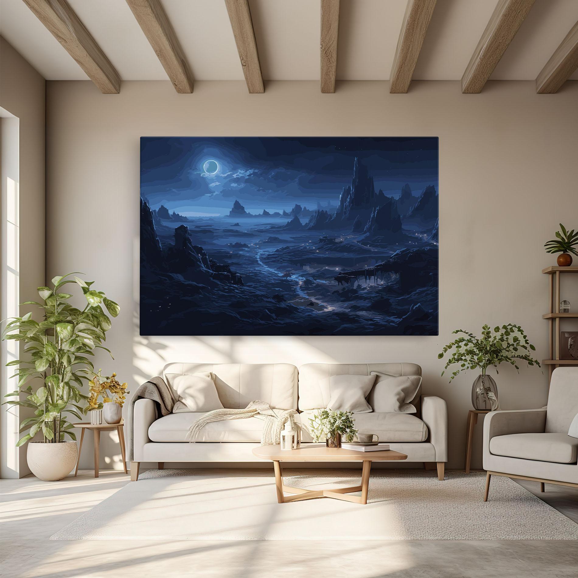 Tablou Canvas Blue Art World mockup 6