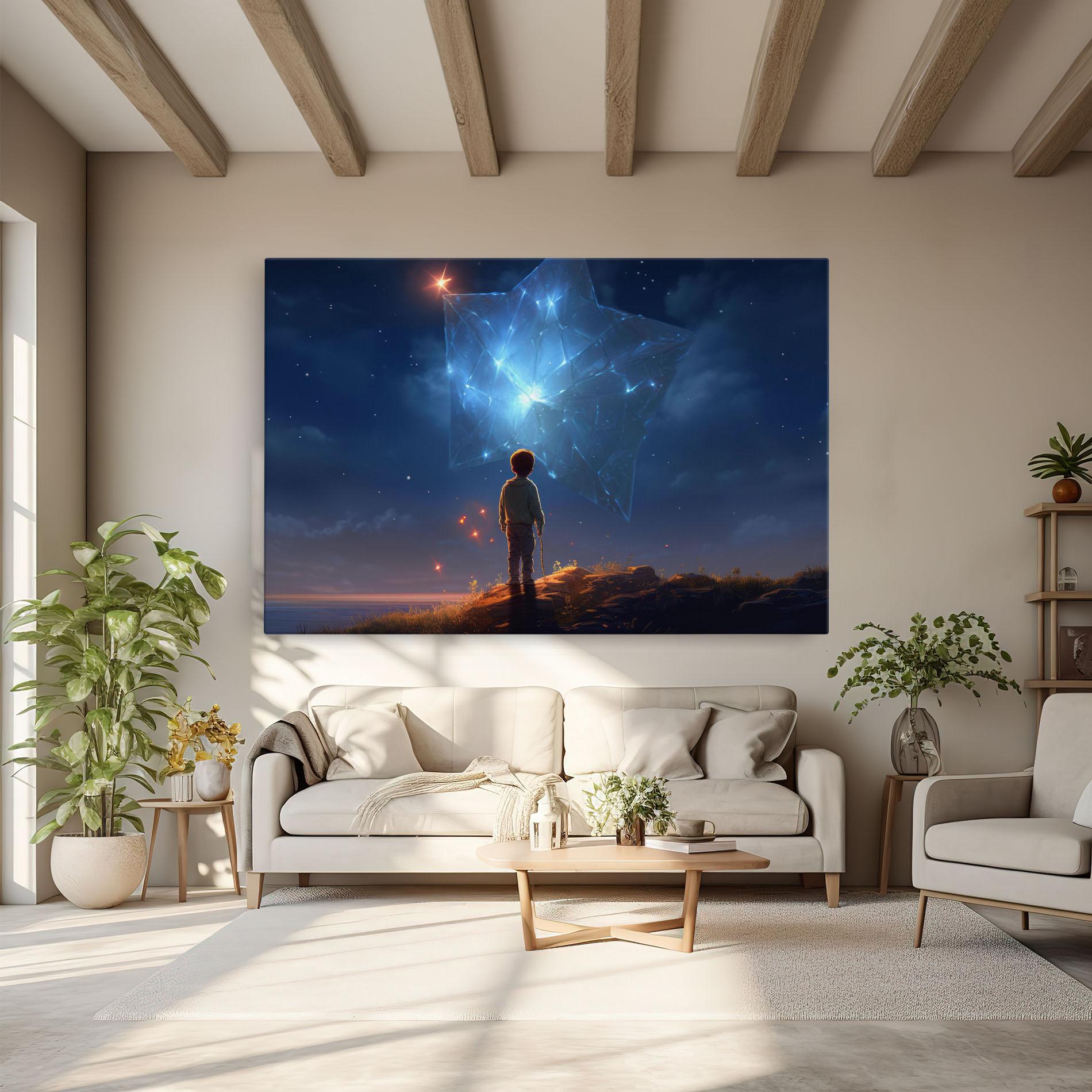 Tablou Canvas Blue Star Floating mockup 6