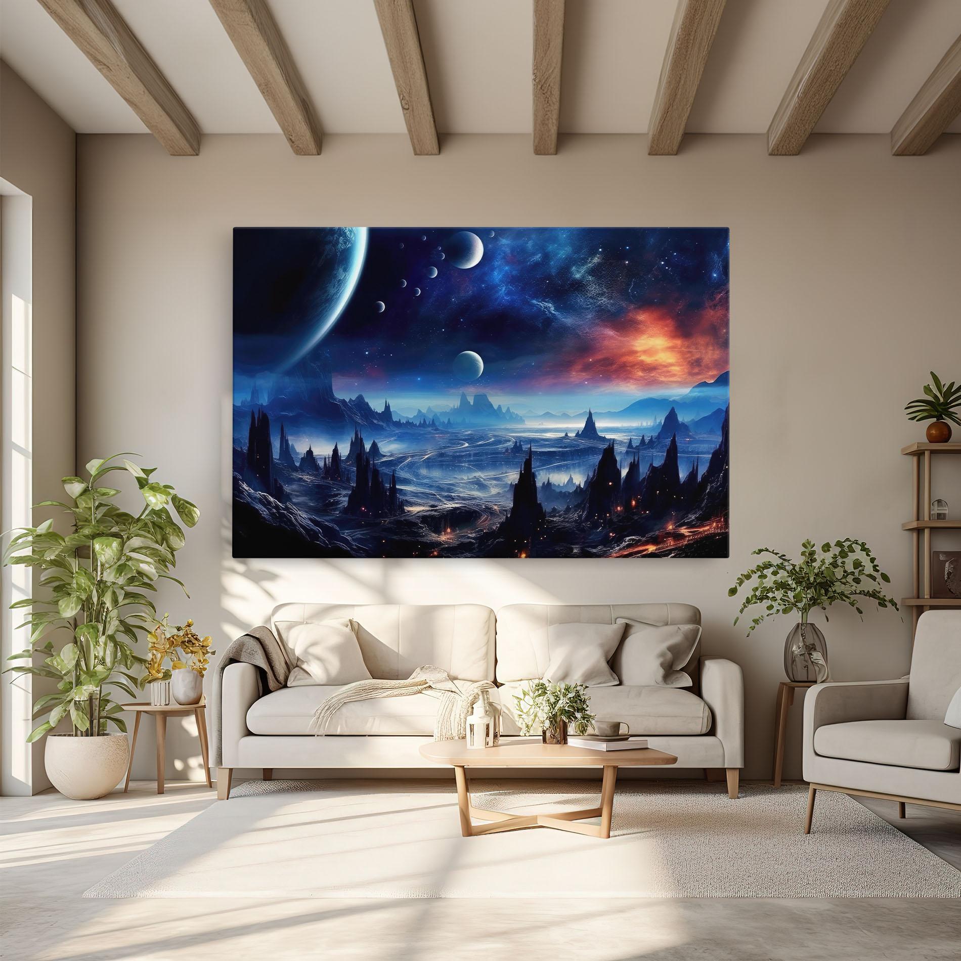 Tablou Canvas Planets And Stars mockup 6