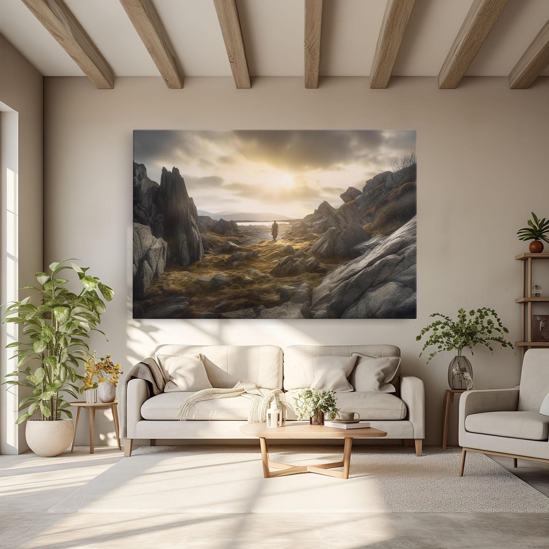 Tablou Canvas Rocky Area Man mockup 6