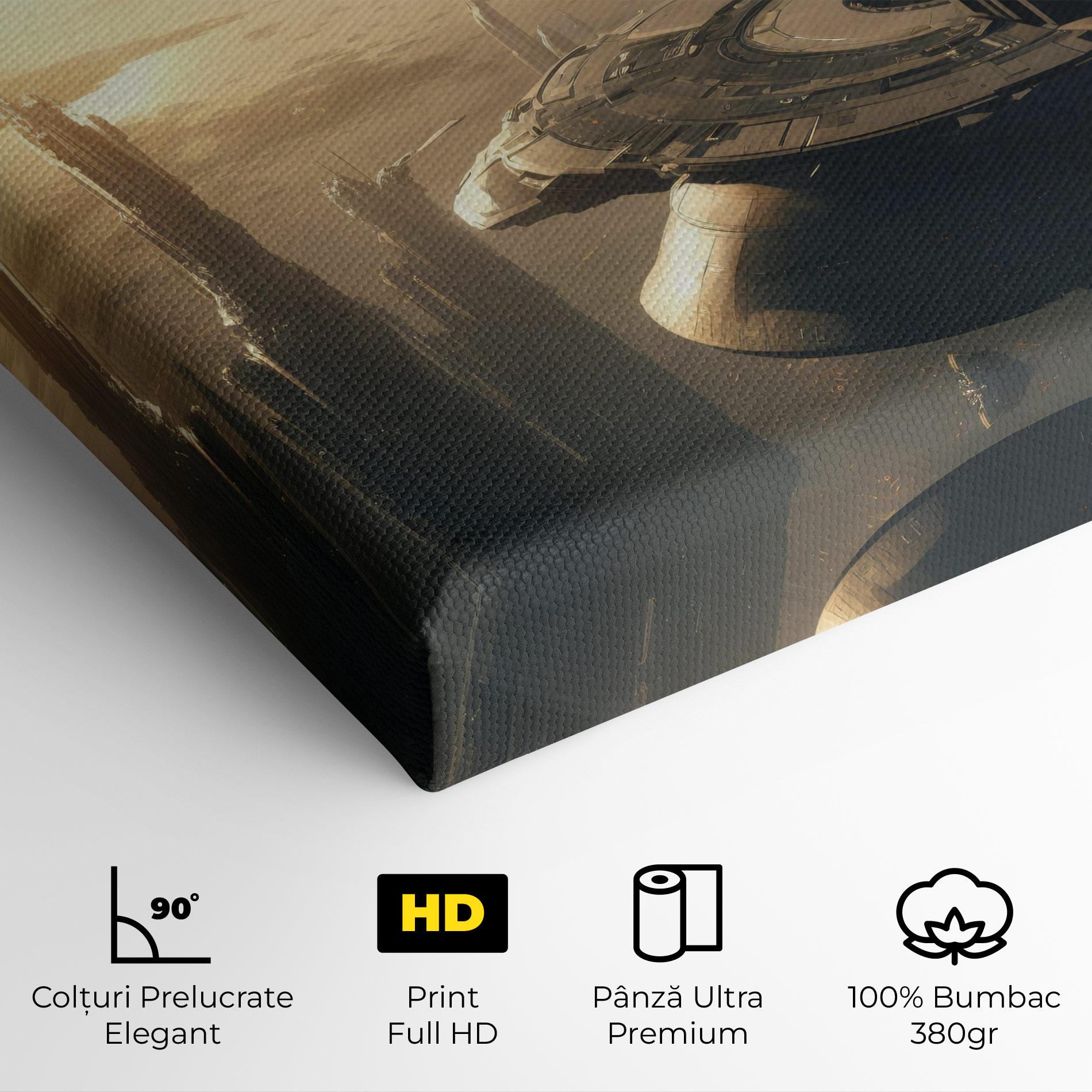 Tablou Canvas Fantasy Futuristic Cityscape mockup 4