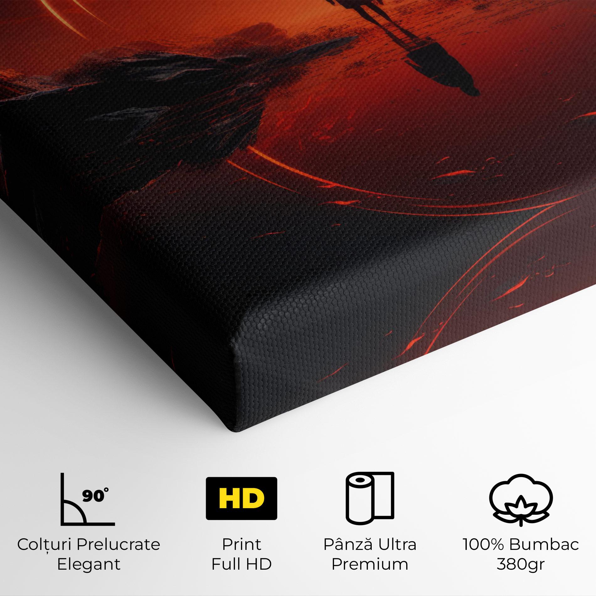 Tablou Canvas Man Orange Orb mockup 4