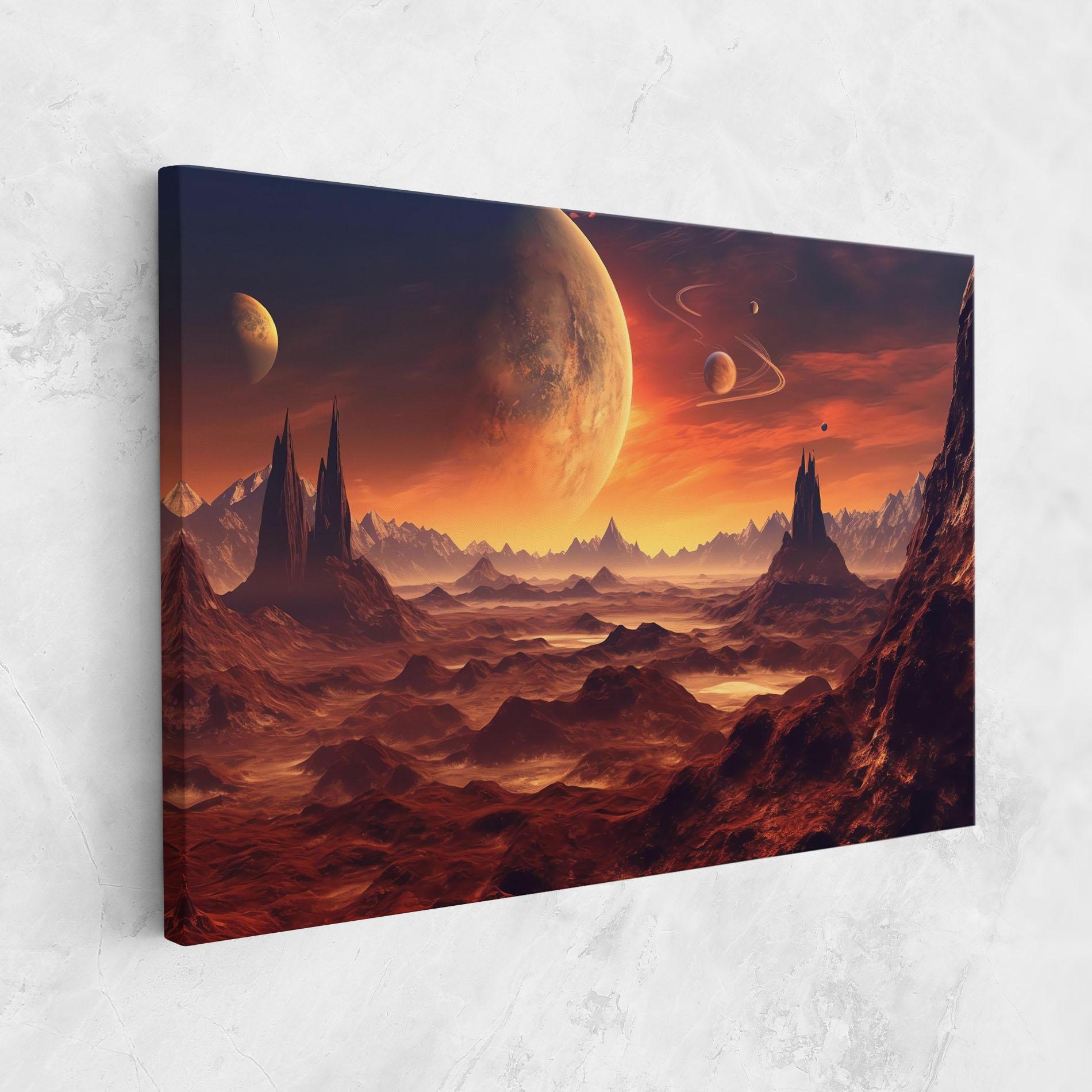 Tablou Canvas Fiery Orange Sunset mockup 1