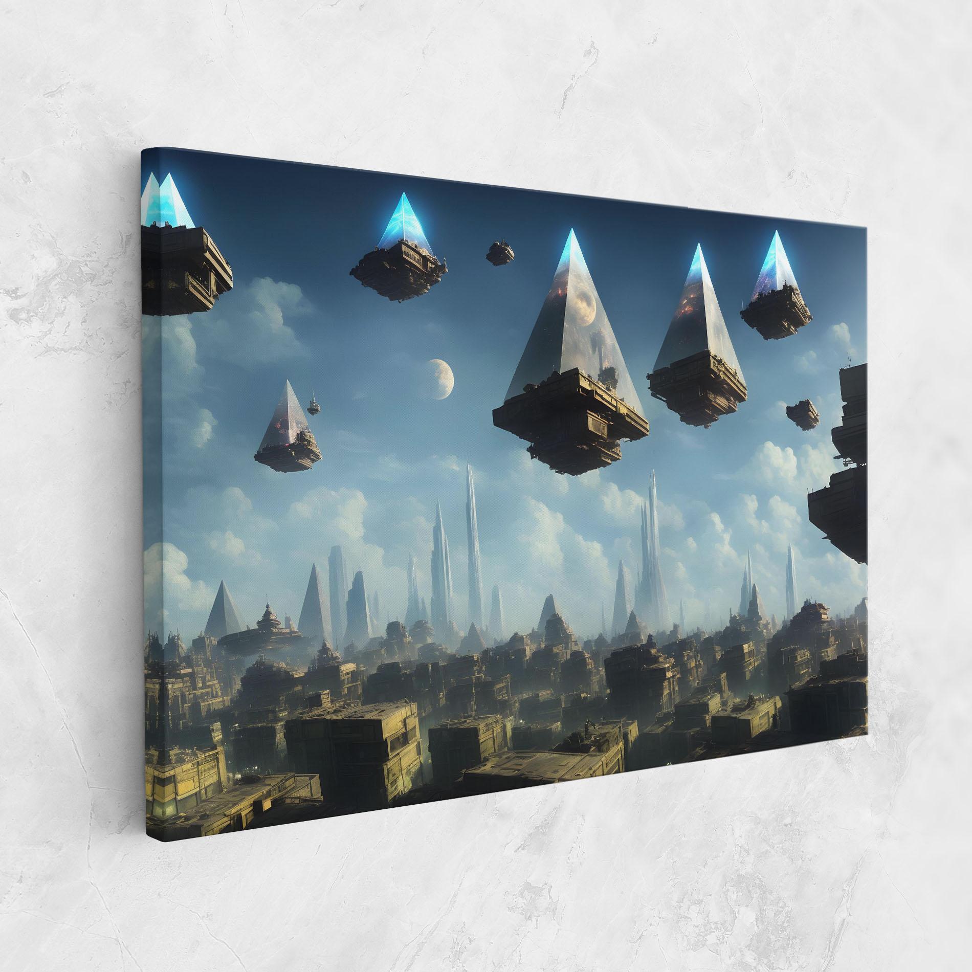 Tablou Canvas Flying Piramids mockup 1