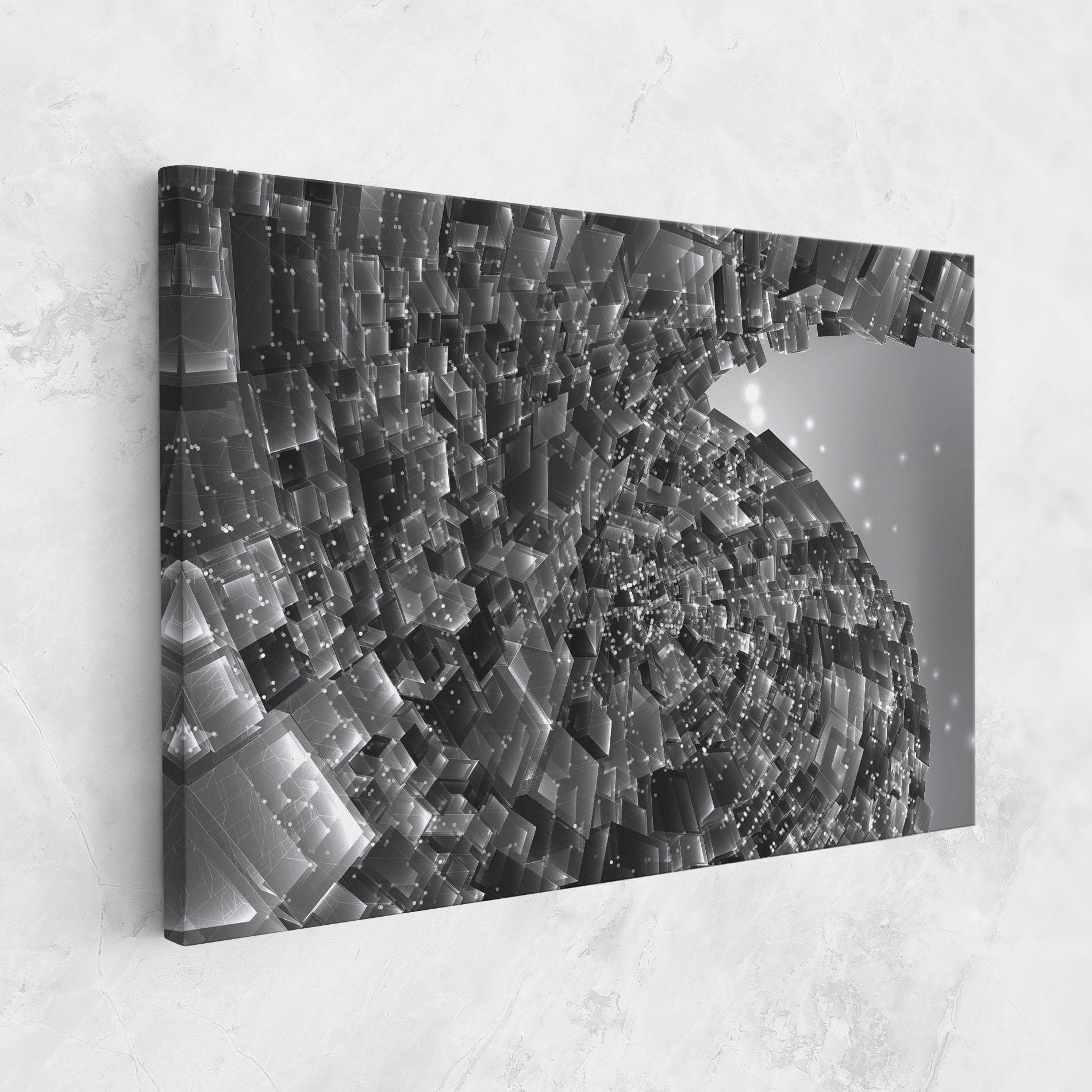 Tablou Canvas Grey Shape View mockup 1