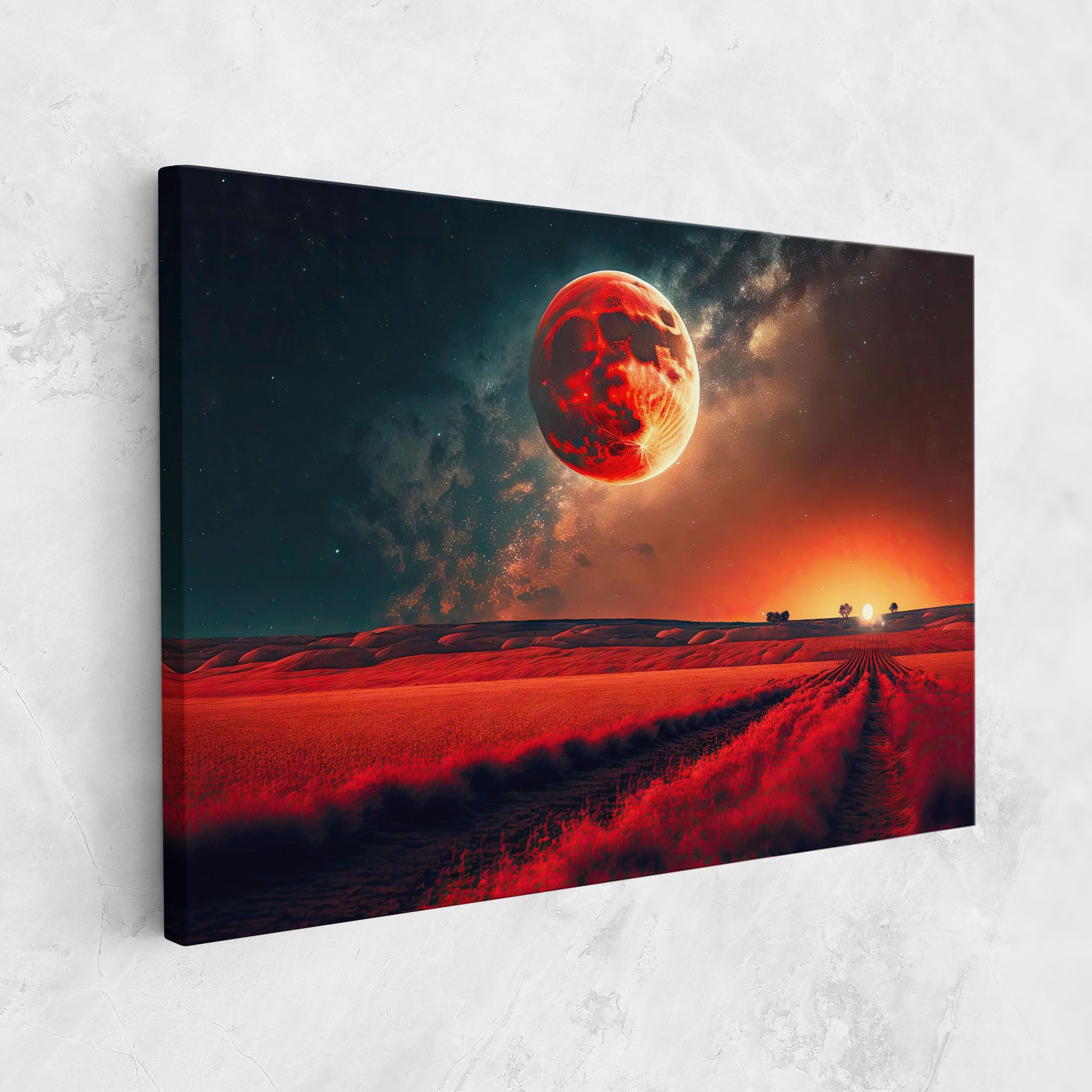 Huge Red Moon mockup 1