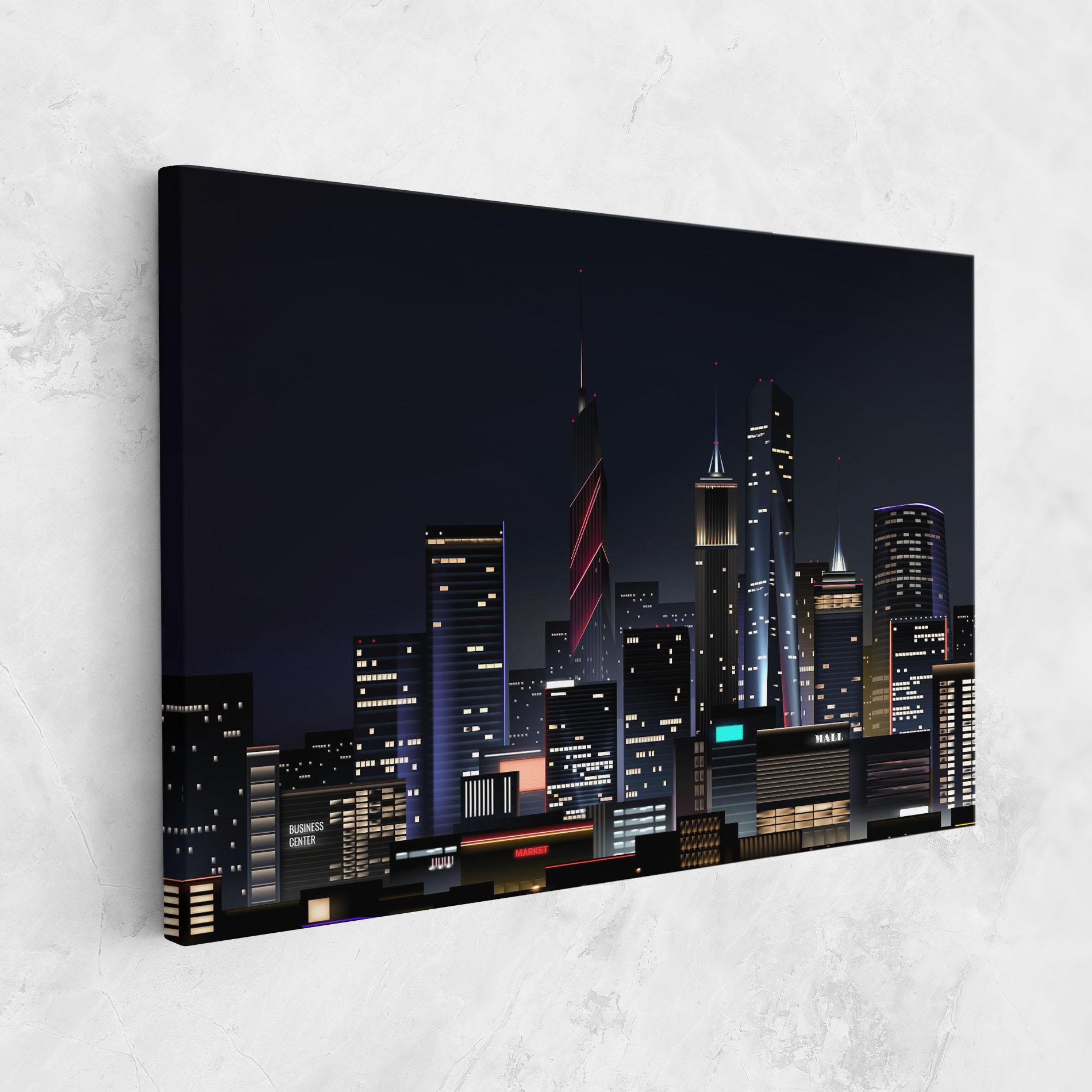 Tablou Canvas Night City mockup 1