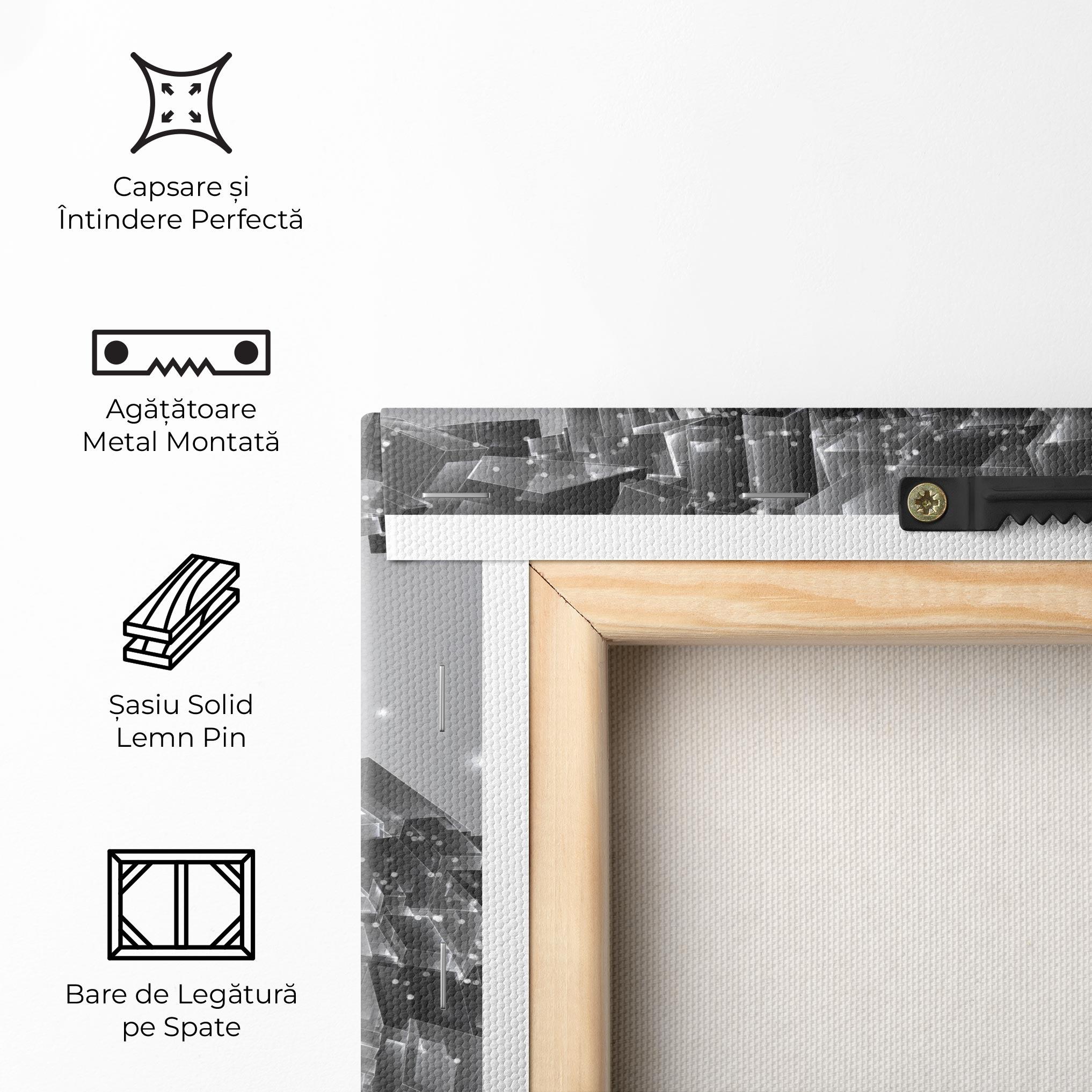 Tablou Canvas Grey Shape View mockup 5