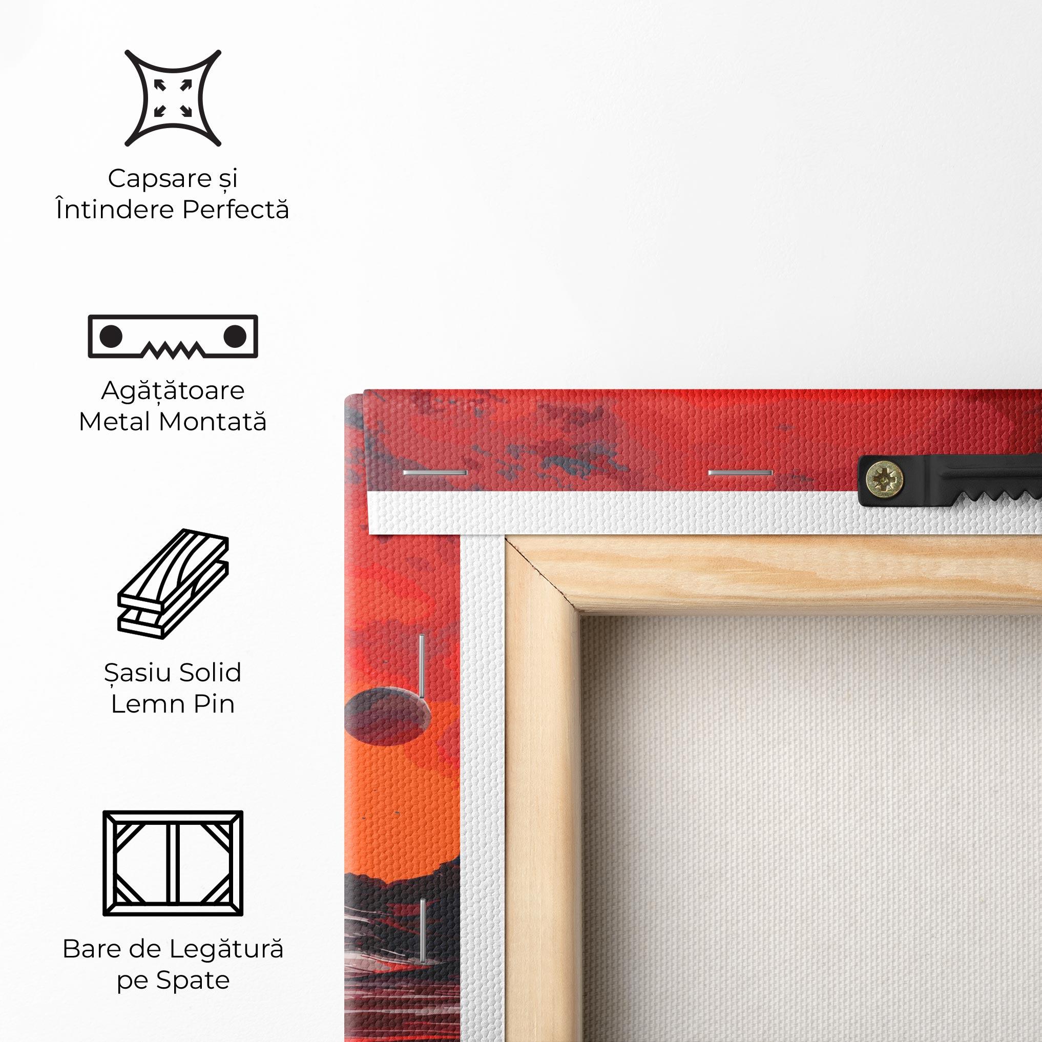 Tablou Canvas Red Moon World mockup 5