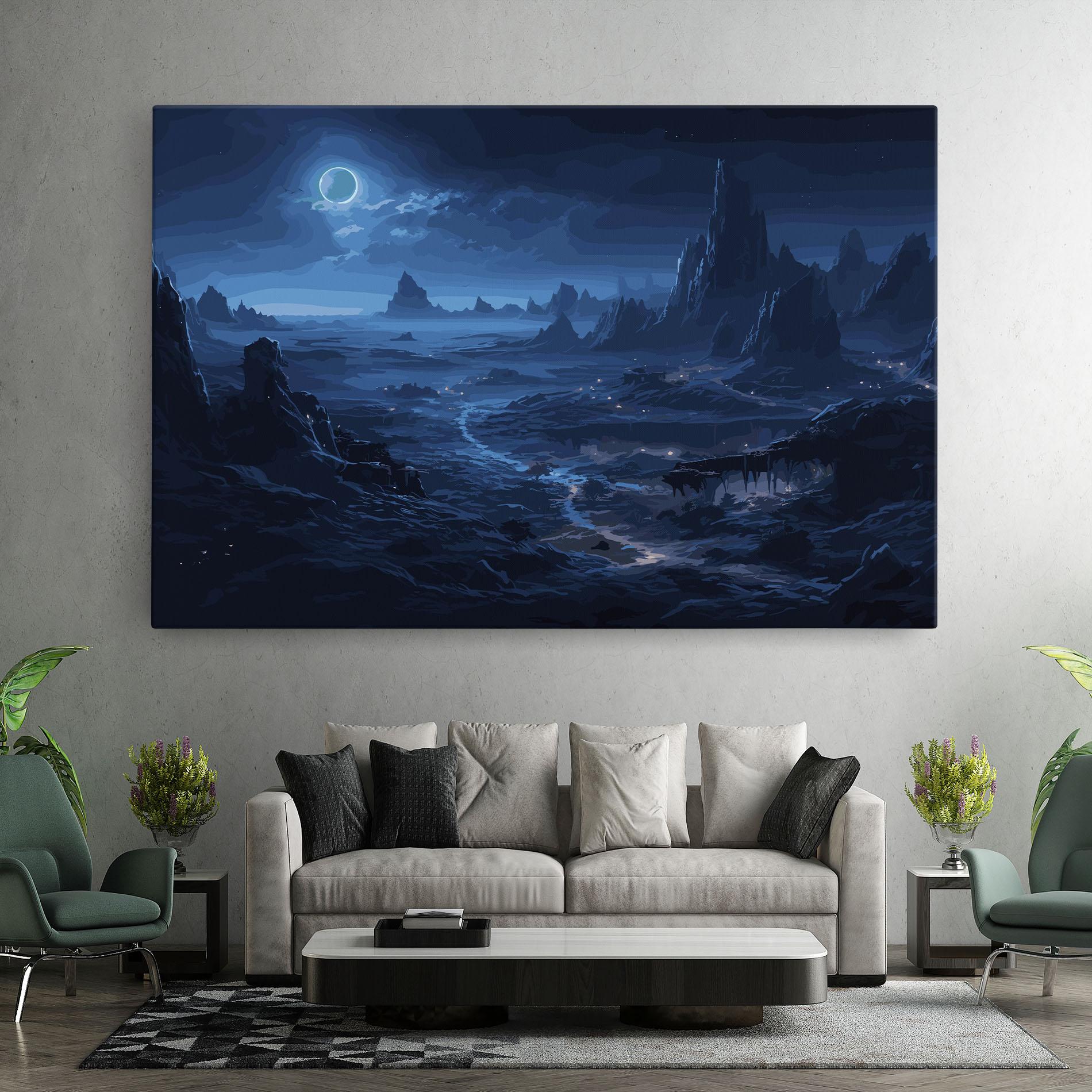 Tablou Canvas Blue Art World mockup 7