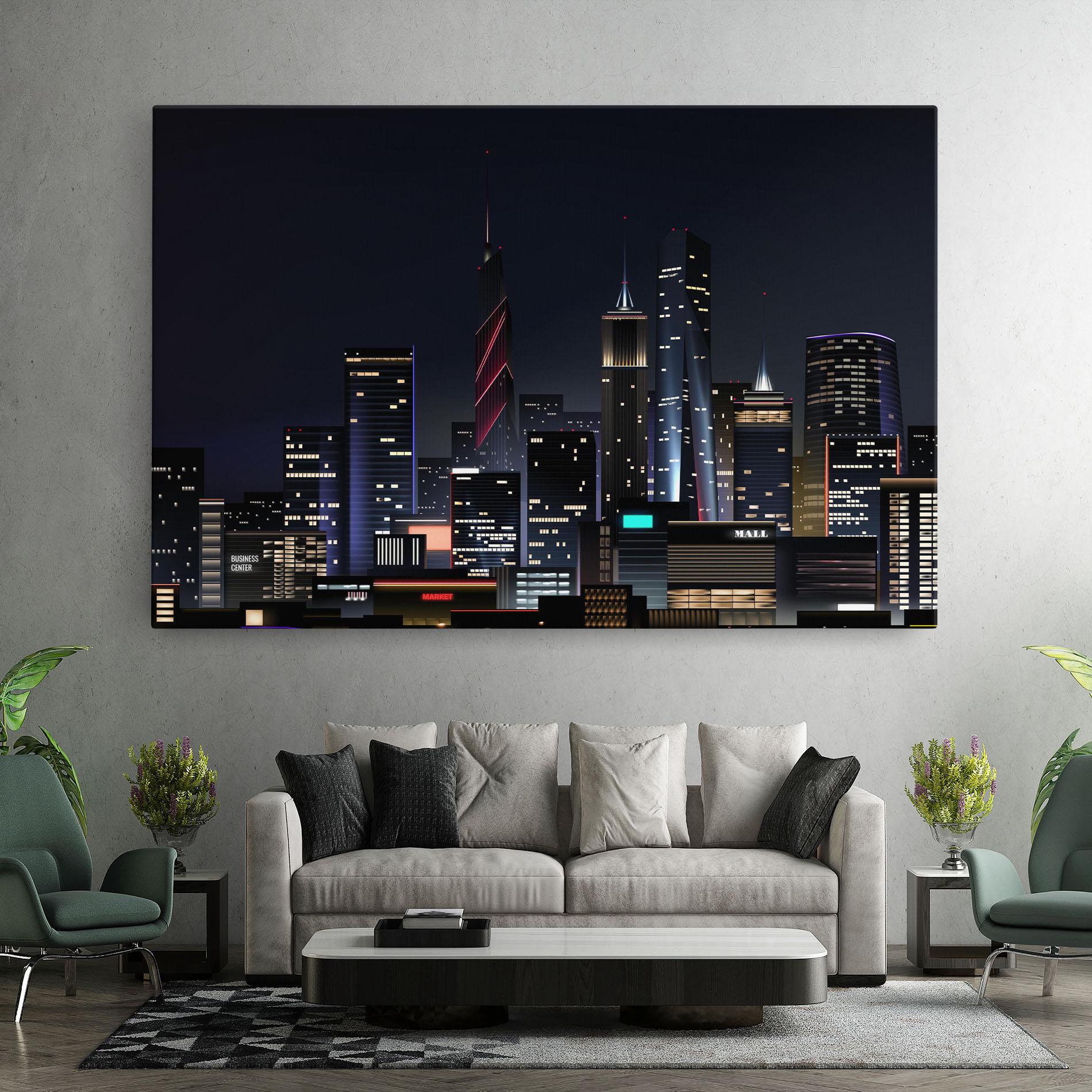 Tablou Canvas Night City mockup 7