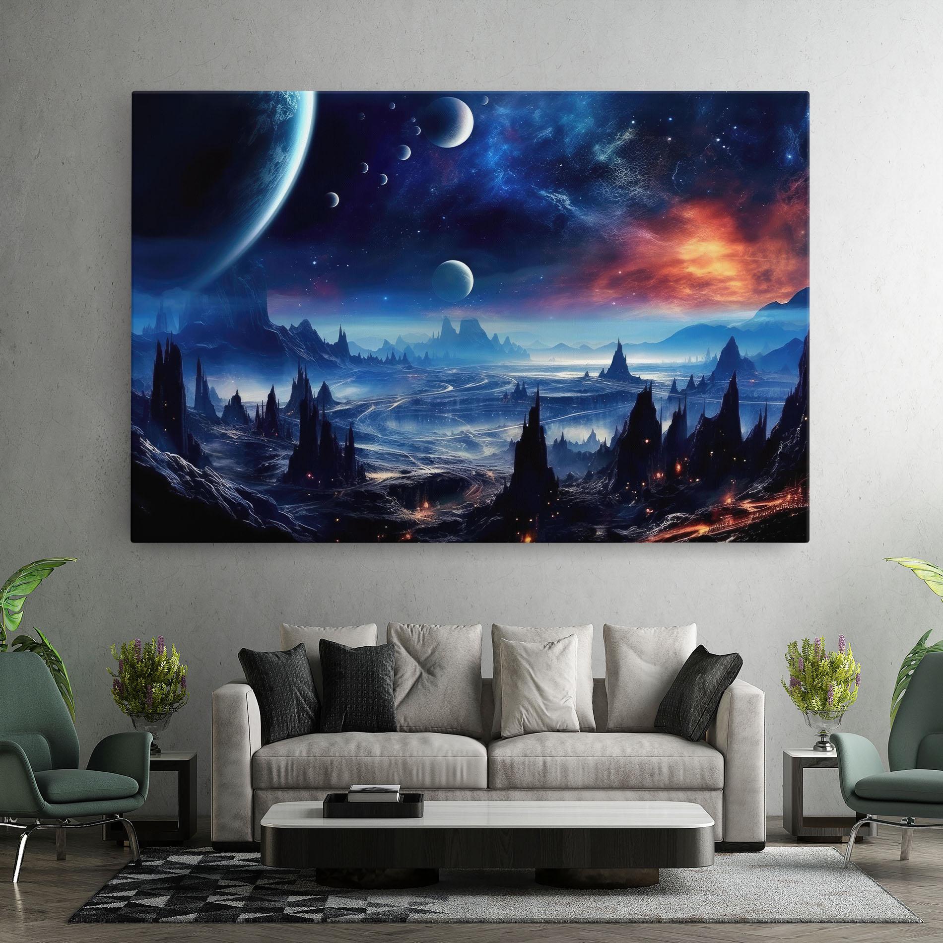 Tablou Canvas Planets And Stars mockup 7