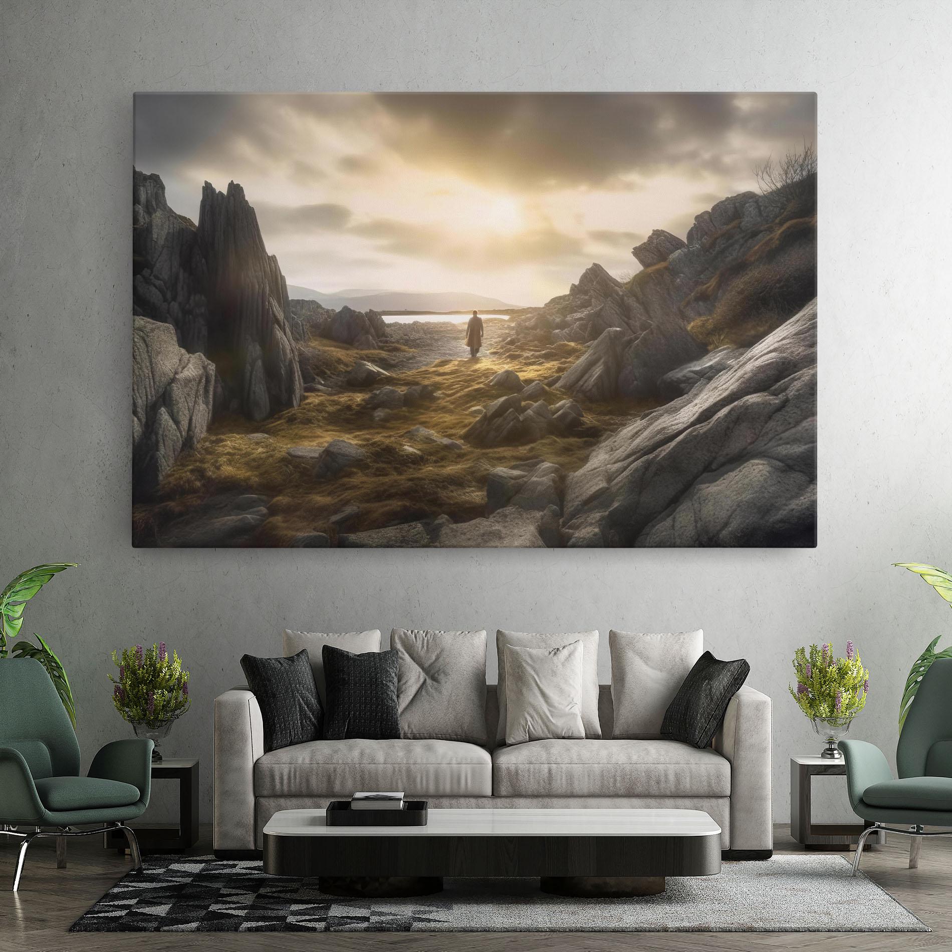 Tablou Canvas Rocky Area Man mockup 7