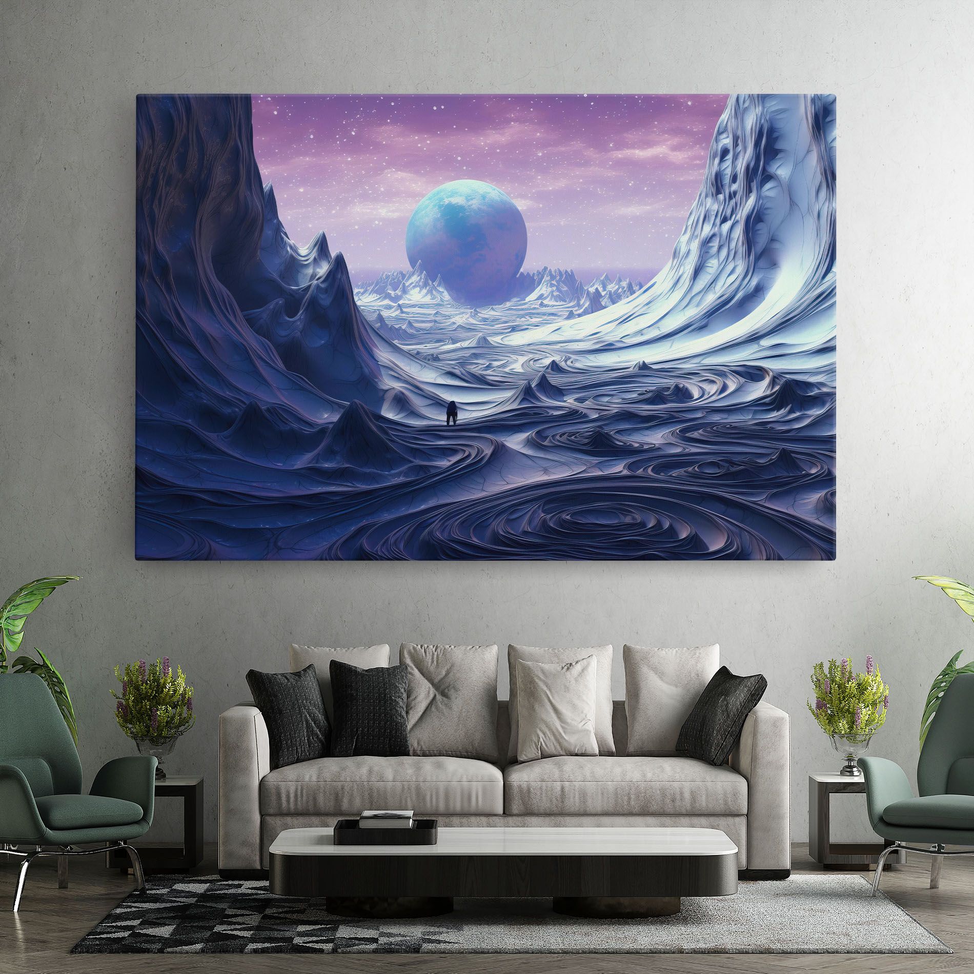 Snowy Landscape Art mockup 7