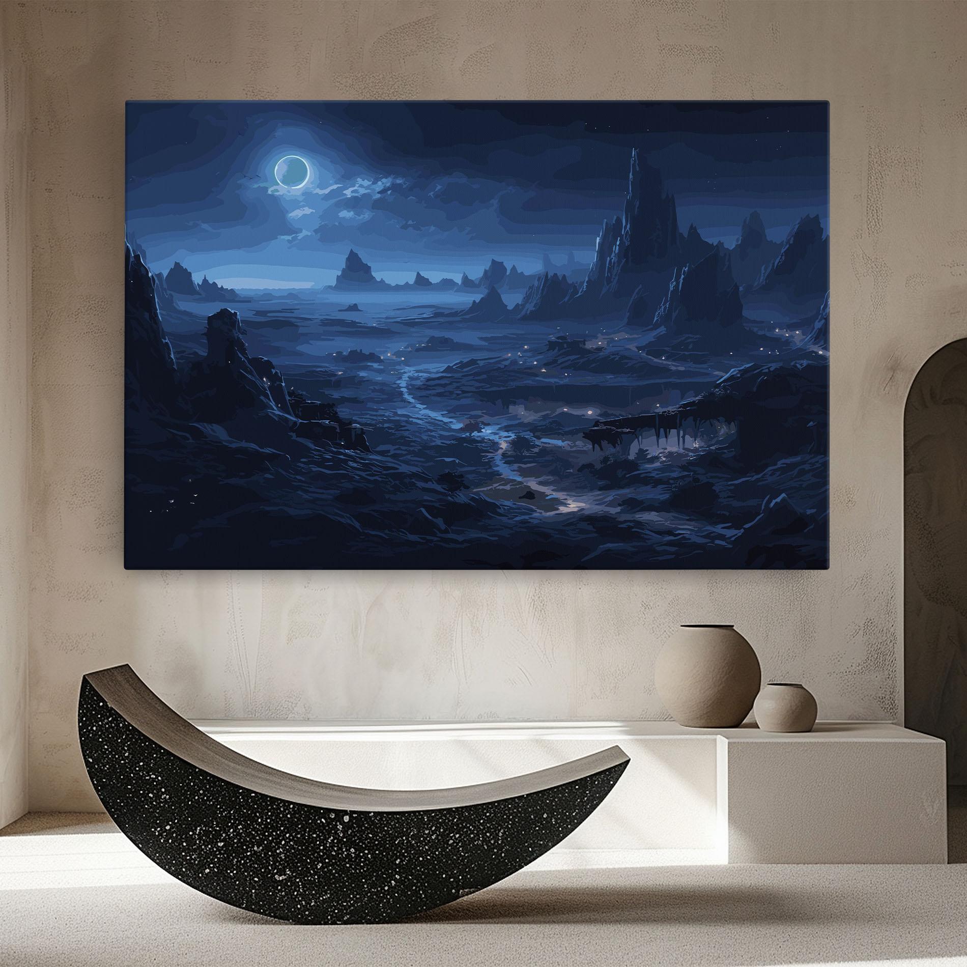 Tablou Canvas Blue Art World mockup 8