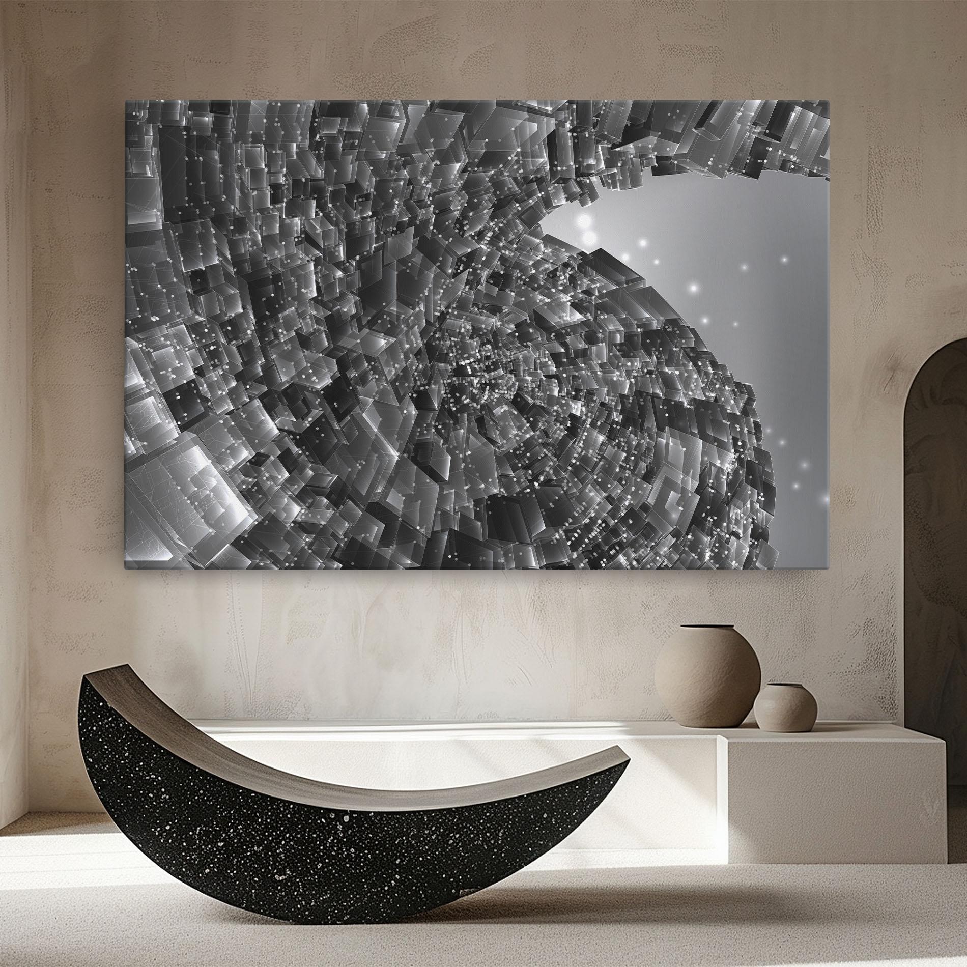 Tablou Canvas Grey Shape View mockup 8