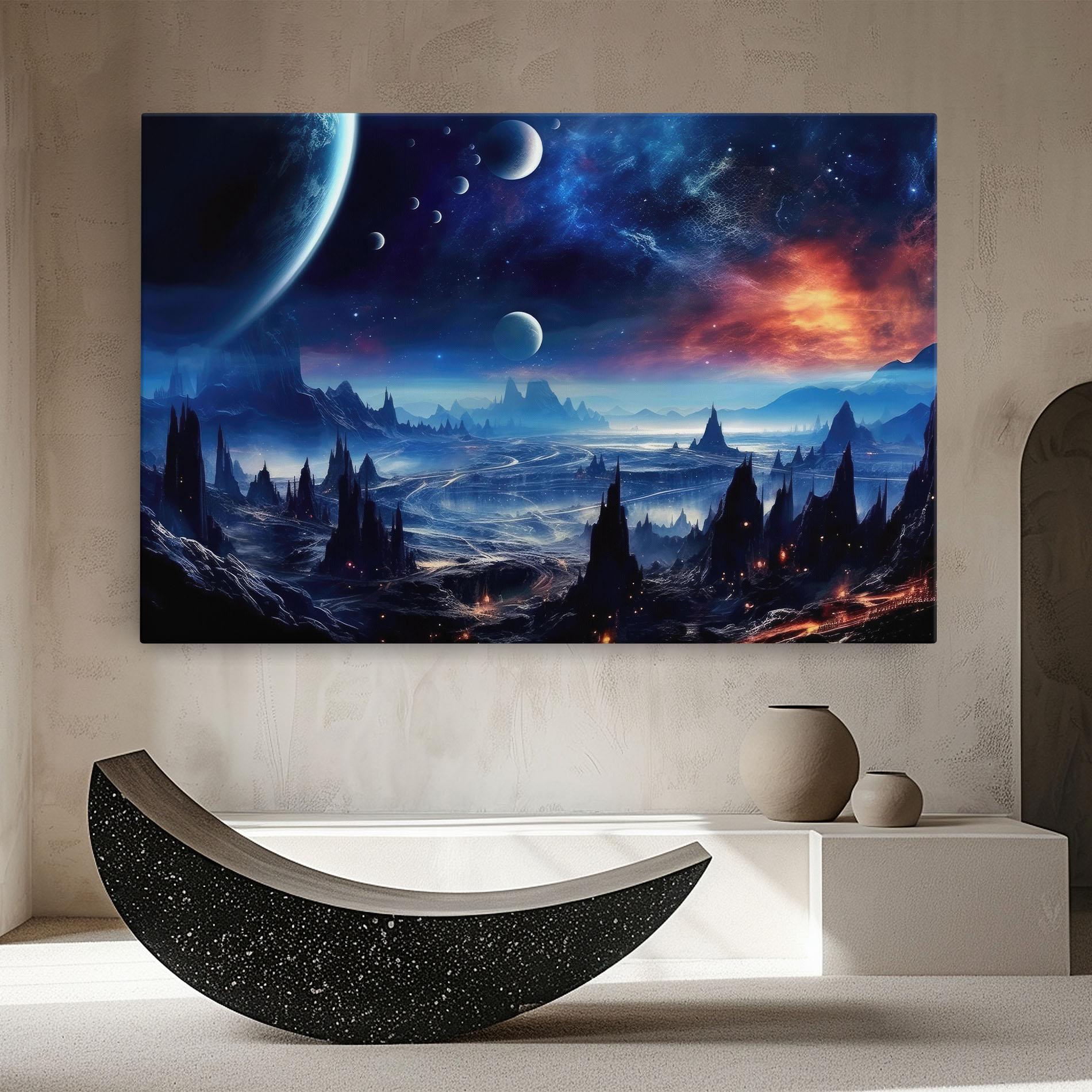 Tablou Canvas Planets And Stars mockup 8