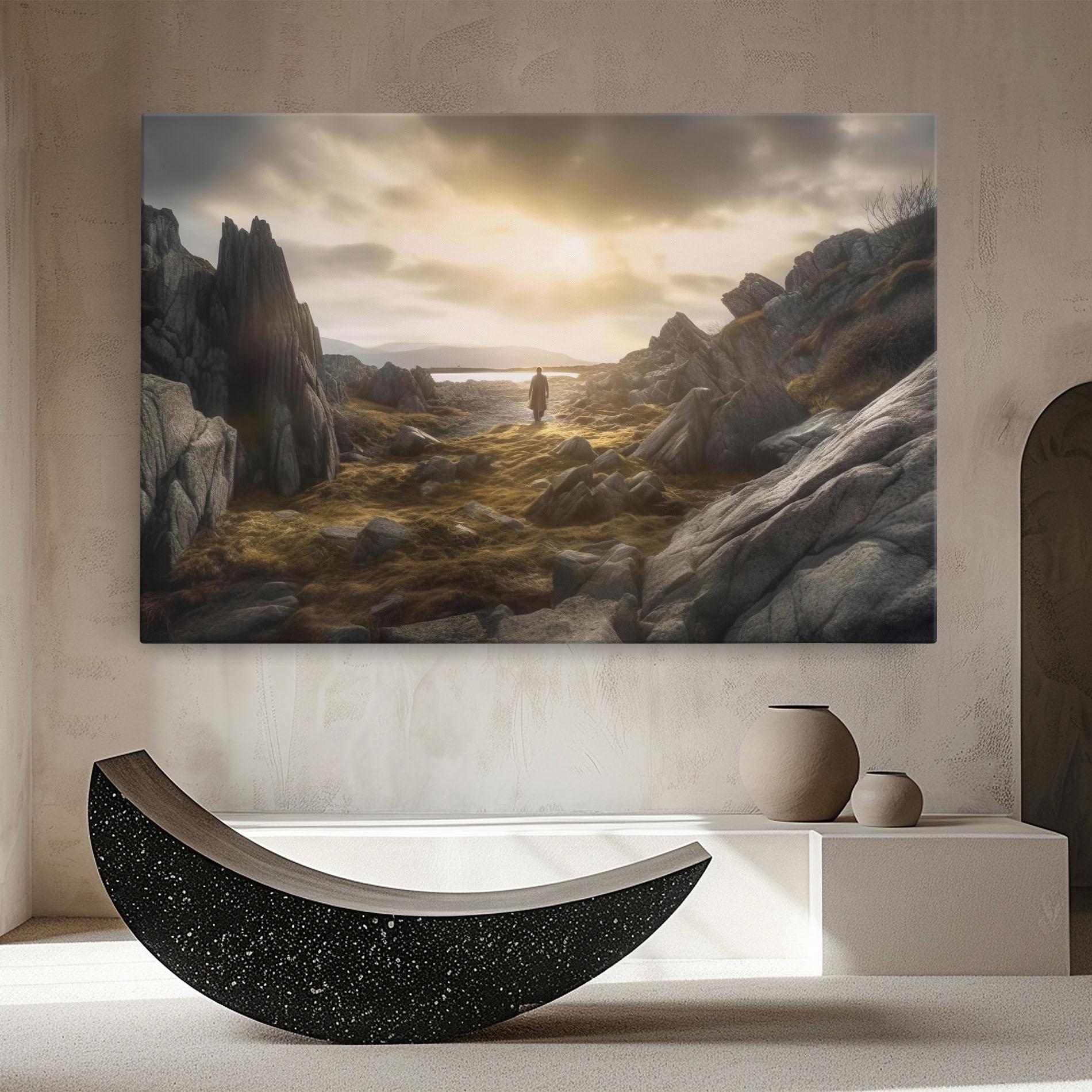 Tablou Canvas Rocky Area Man mockup 8